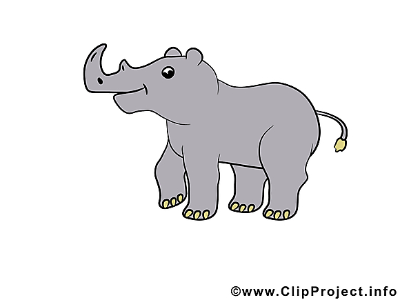 Rhynocéros illustration gratuite – Animal clipart