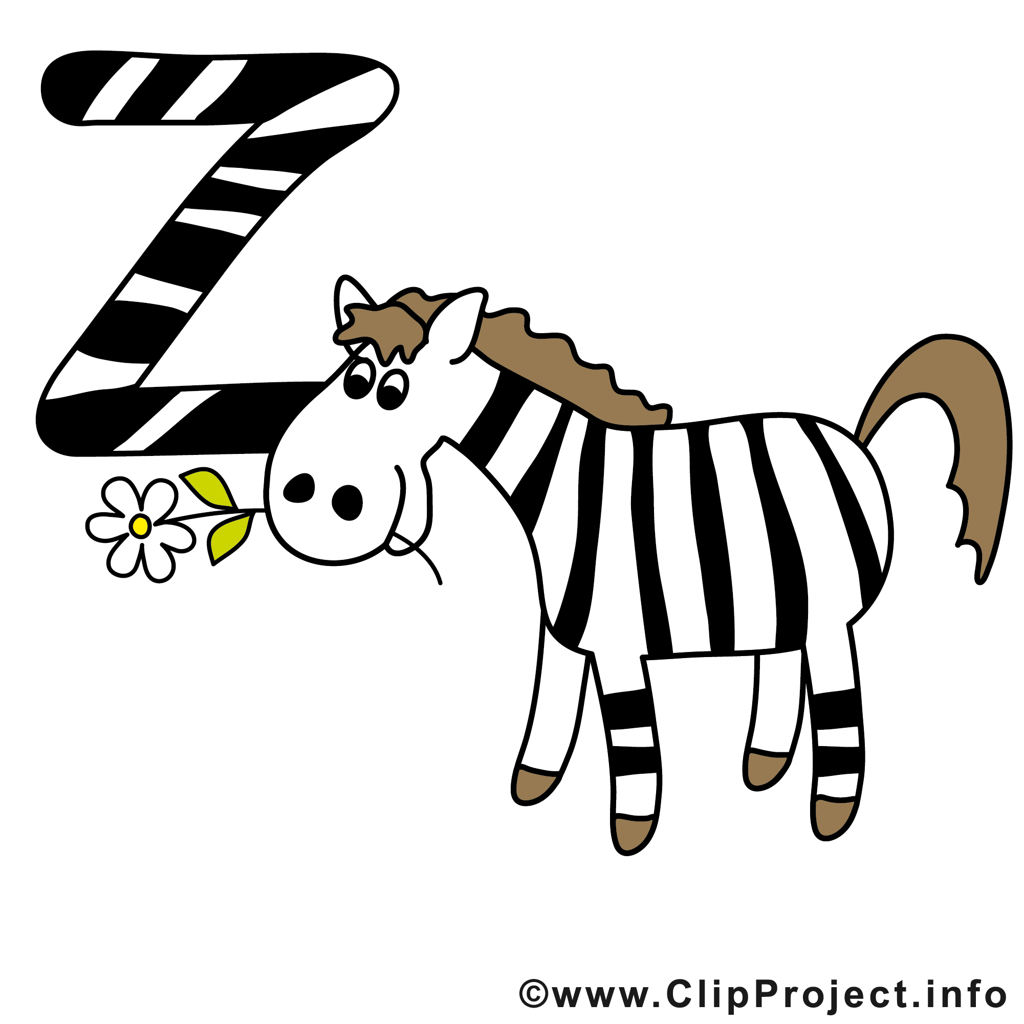 Z zebra dessin Alphabet english à télécharger Alphabet anglais