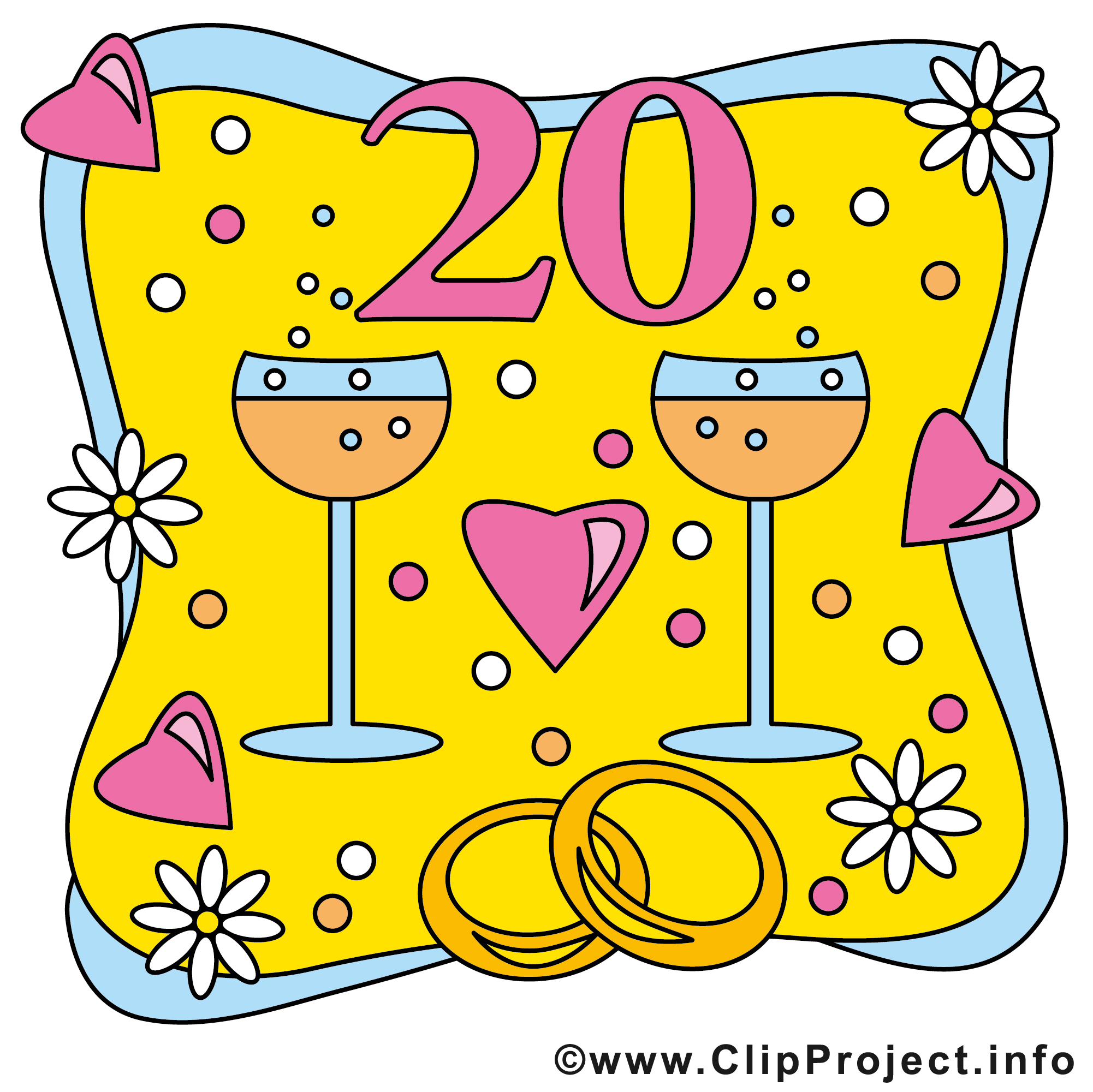 20 Ans Anniversaire Mariage Images Cliparts Anniversaires De