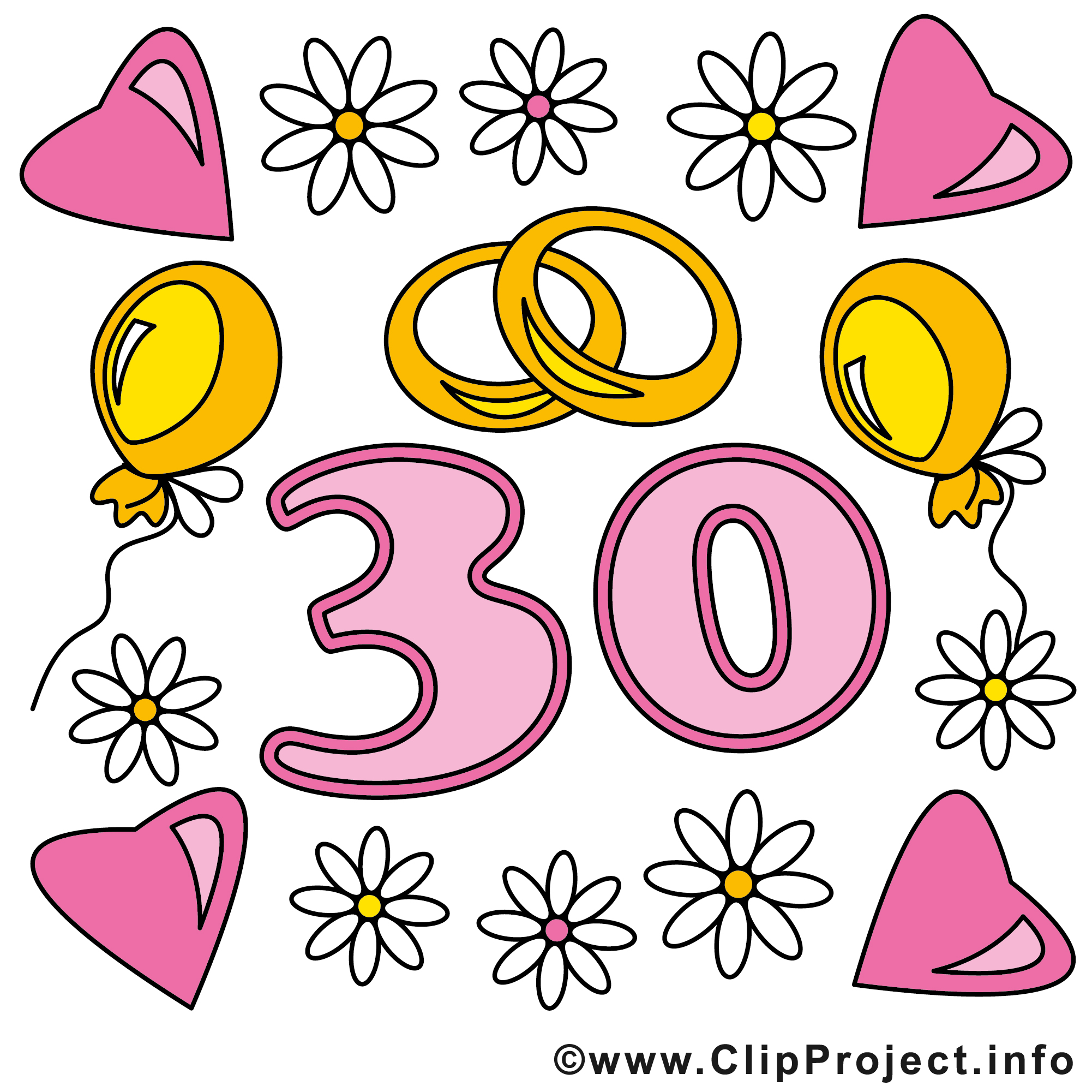 30 Ans Anneaux Anniversaire Mariage Dessins Gratuits Anniversaires De Mariage Dessin Picture Image Graphic Clip Art Telecharger Gratuit