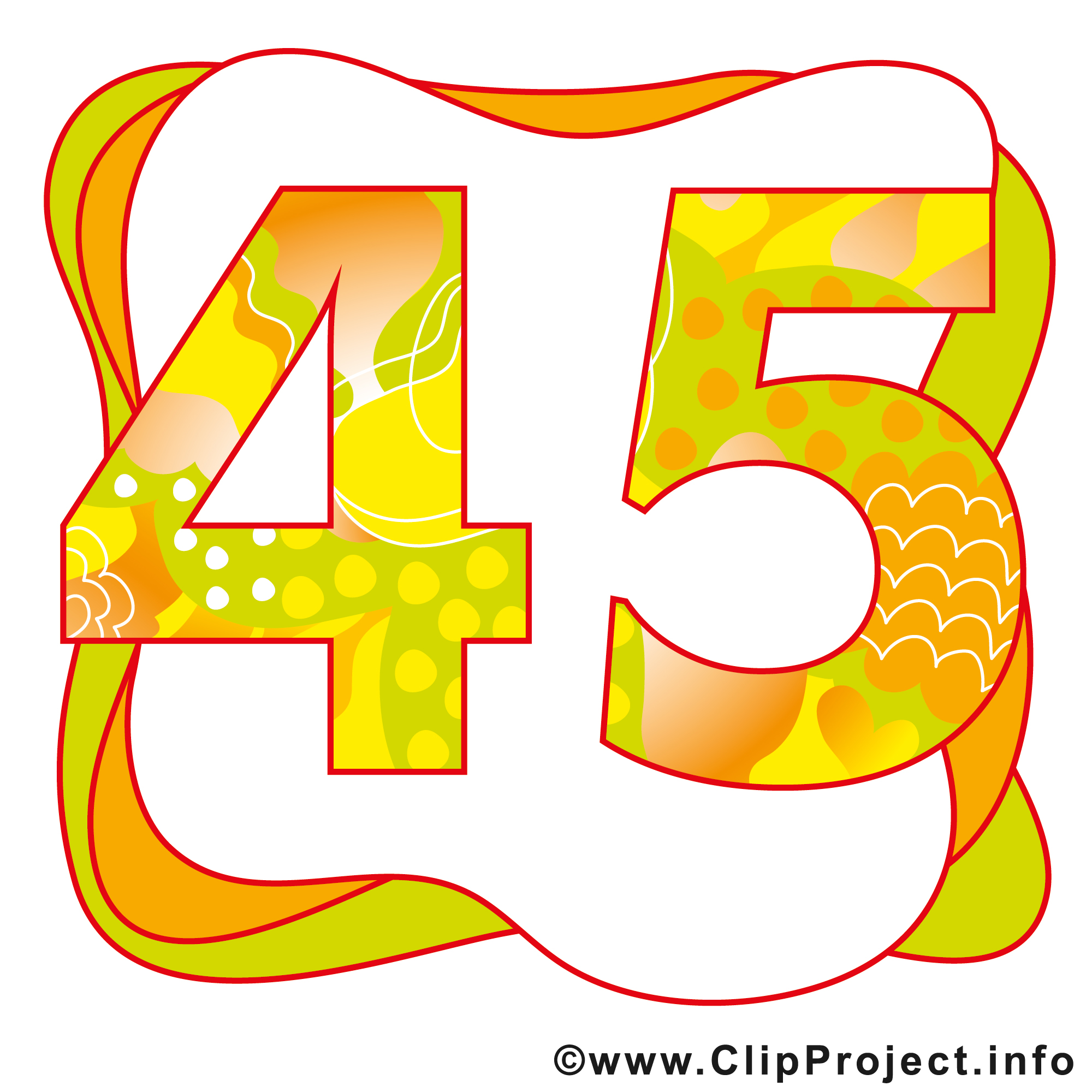 45 ans image à télécharger - Anniversaire clipart ...