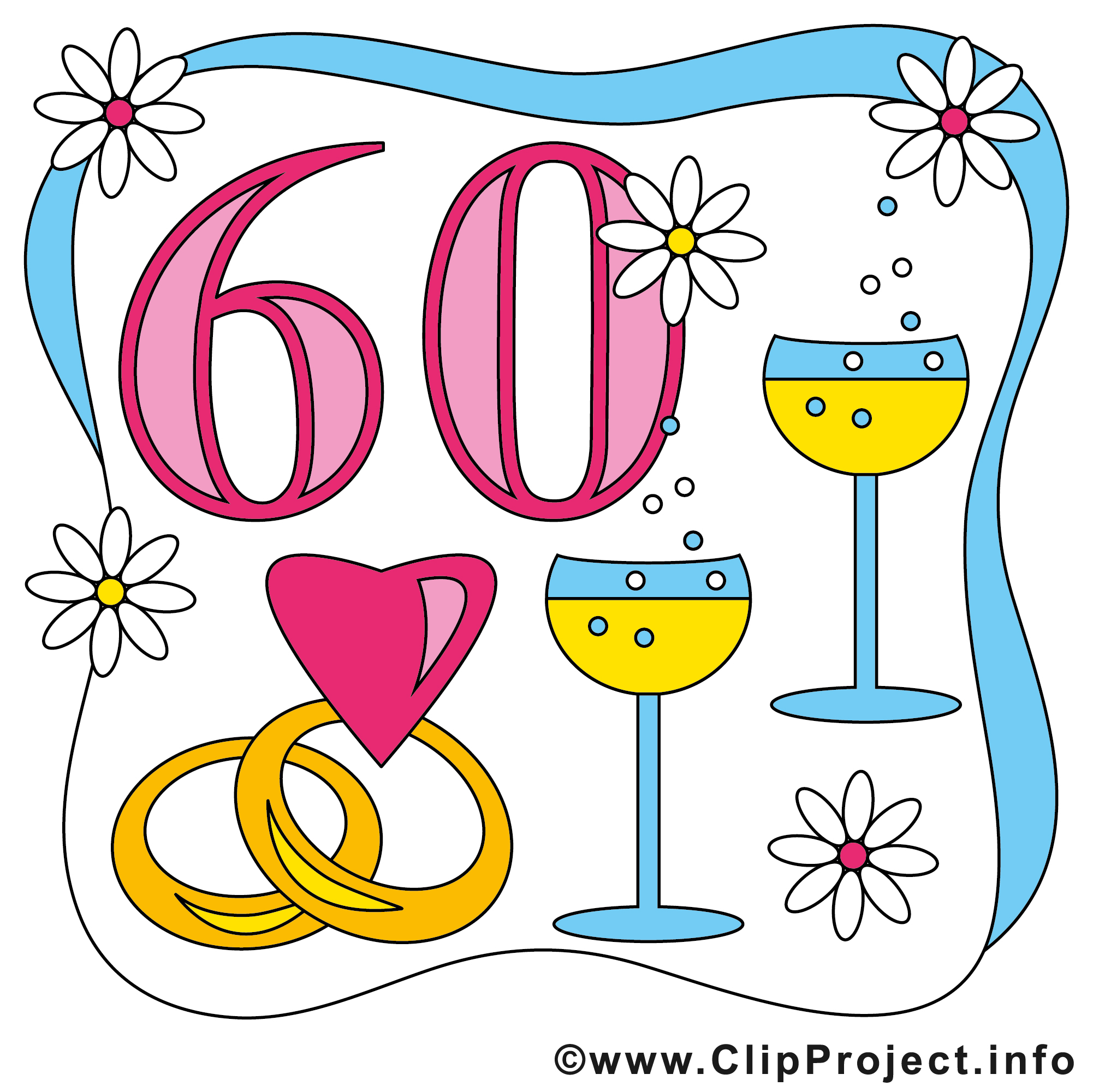 60 Ans Anniversaire Mariage Clip Arts Gratuits Anniversaires De Mariage Dessin Picture Image Graphic Clip Art Telecharger Gratuit