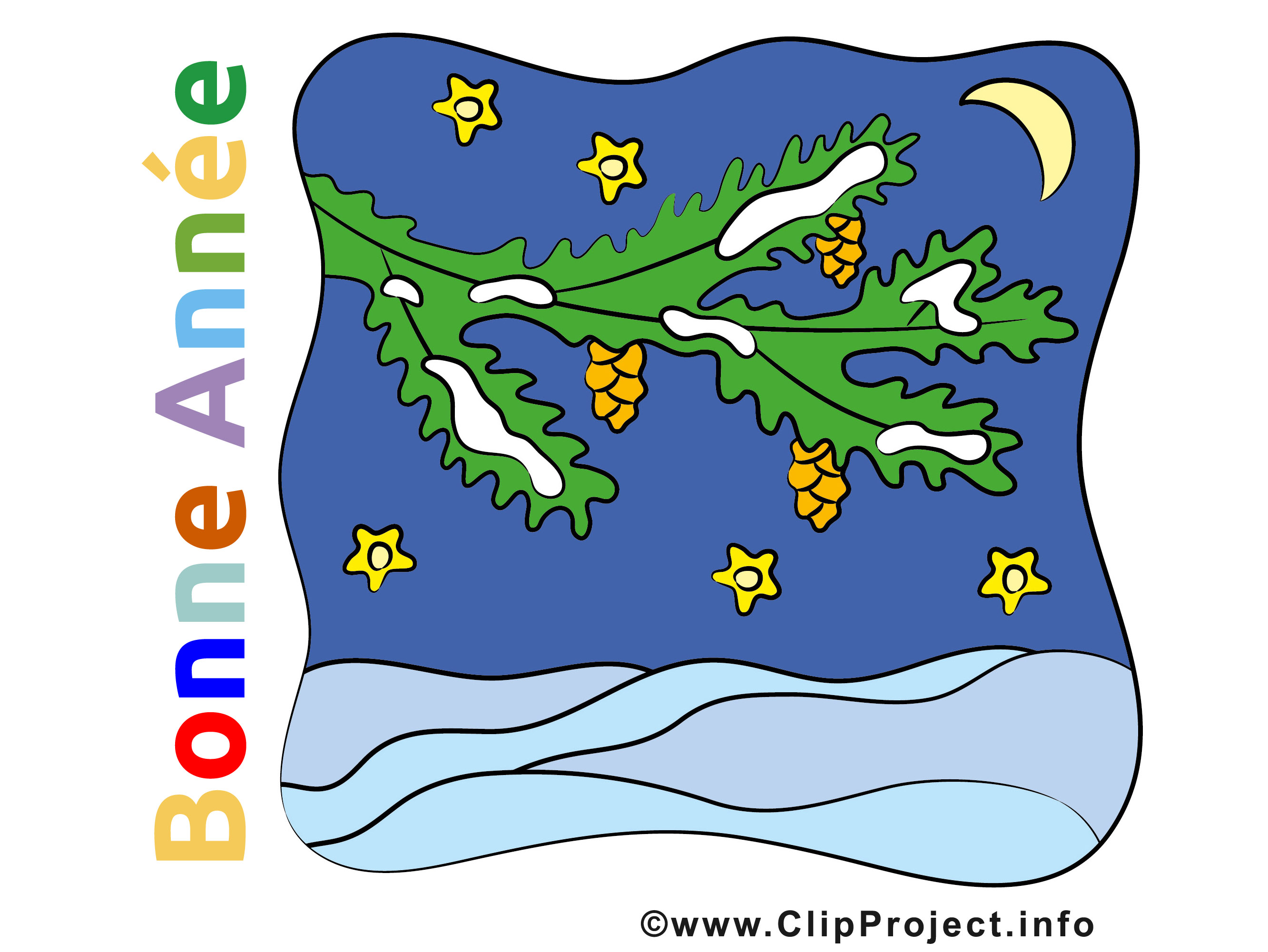 Jolie Carte De Voeux Bonne Annee Bonne Annee Dessin Picture Image Graphic Clip Art Telecharger Gratuit