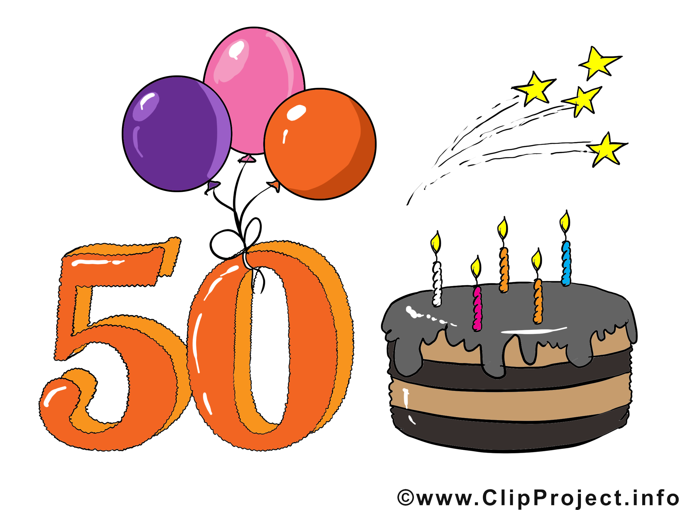50 ans dessin gratuit – Anniversaire image - Cartes virtuelles