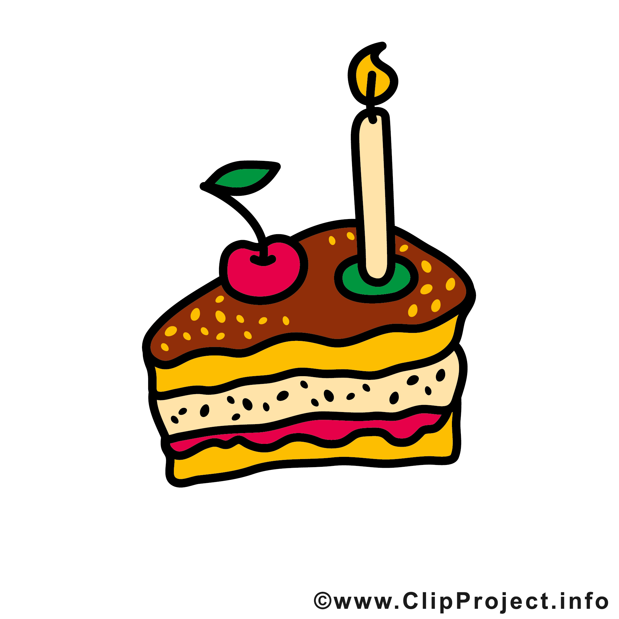Dessin De Gateau D Anniversaire Facile Morceau gâteau dessins – Anniversaire clipart - Cartes virtuelles