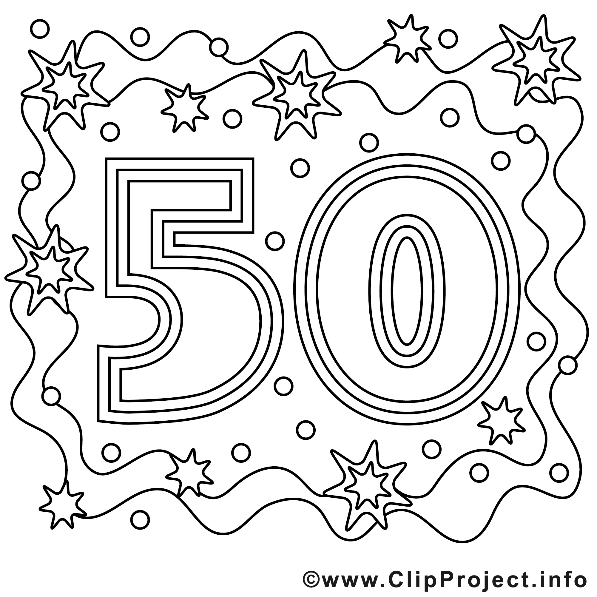 50 Ans Clip Art Gratuit Anniversaire A Imprimer Anniversaire Coloriages Gratuit Dessin Picture Image Graphic Clip Art Telecharger Gratuit