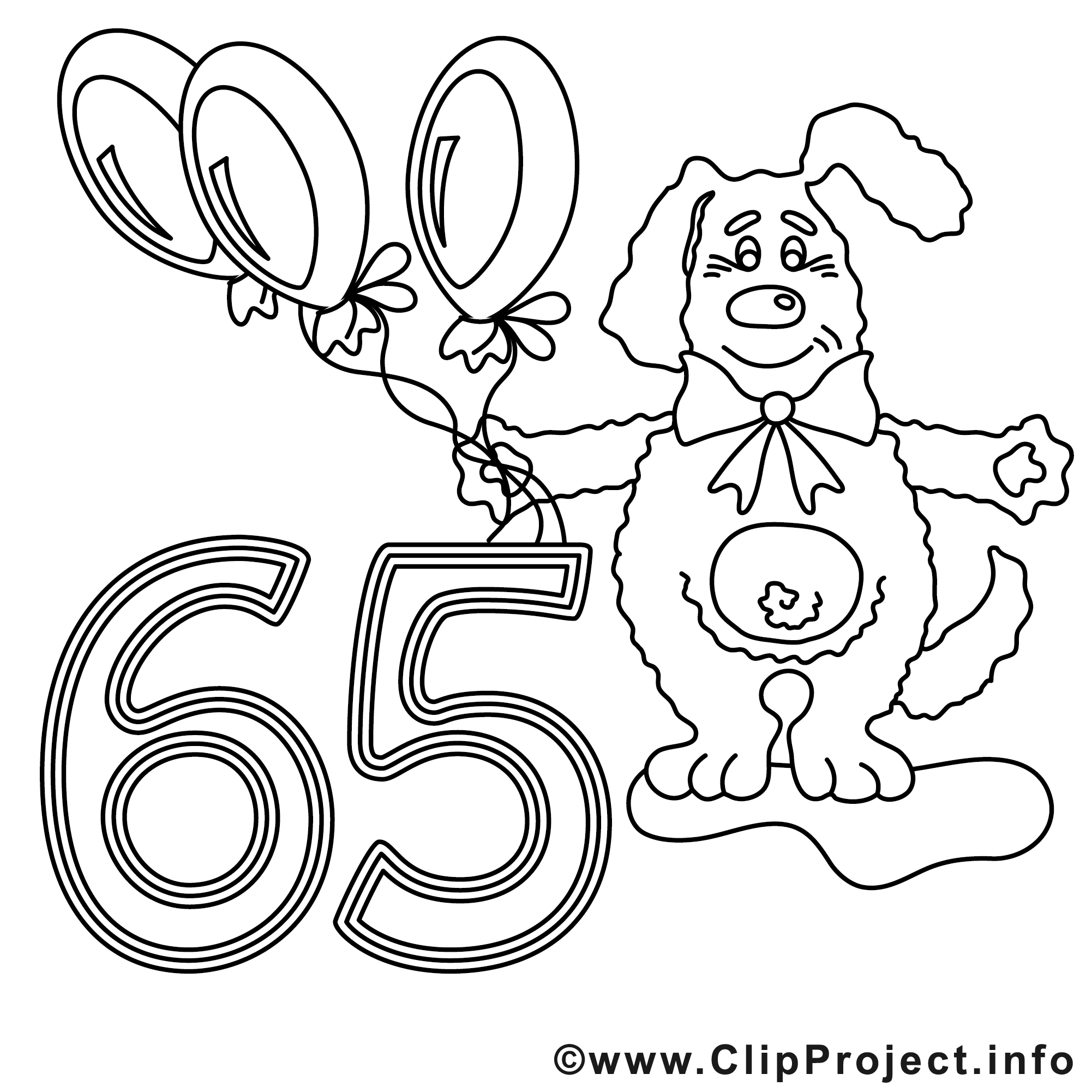 65 ans cliparts gratuis – Anniversaire à imprimer - Anniversaire
