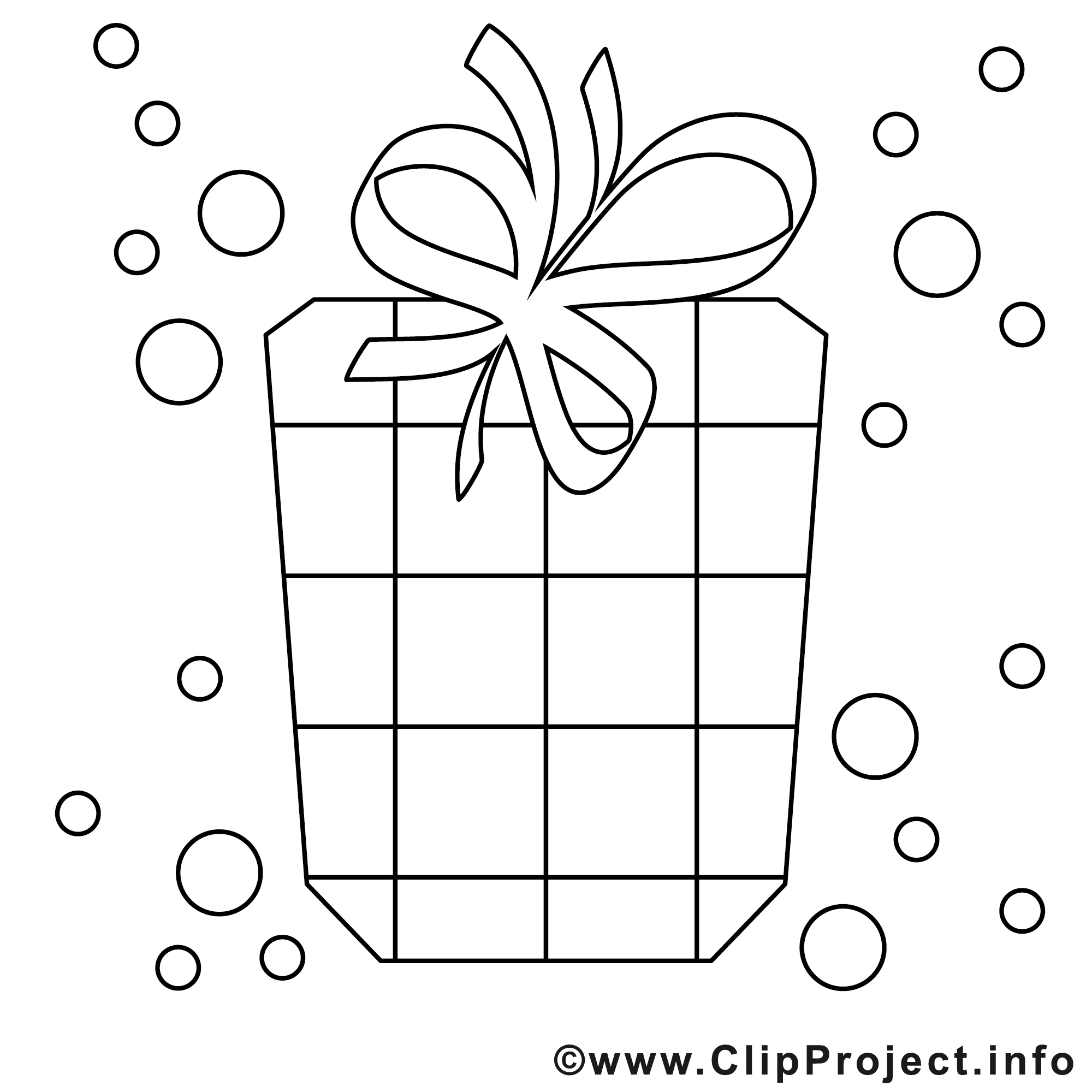Dessin cadeau – Coloriage anniversaire à télécharger  Anniversaire