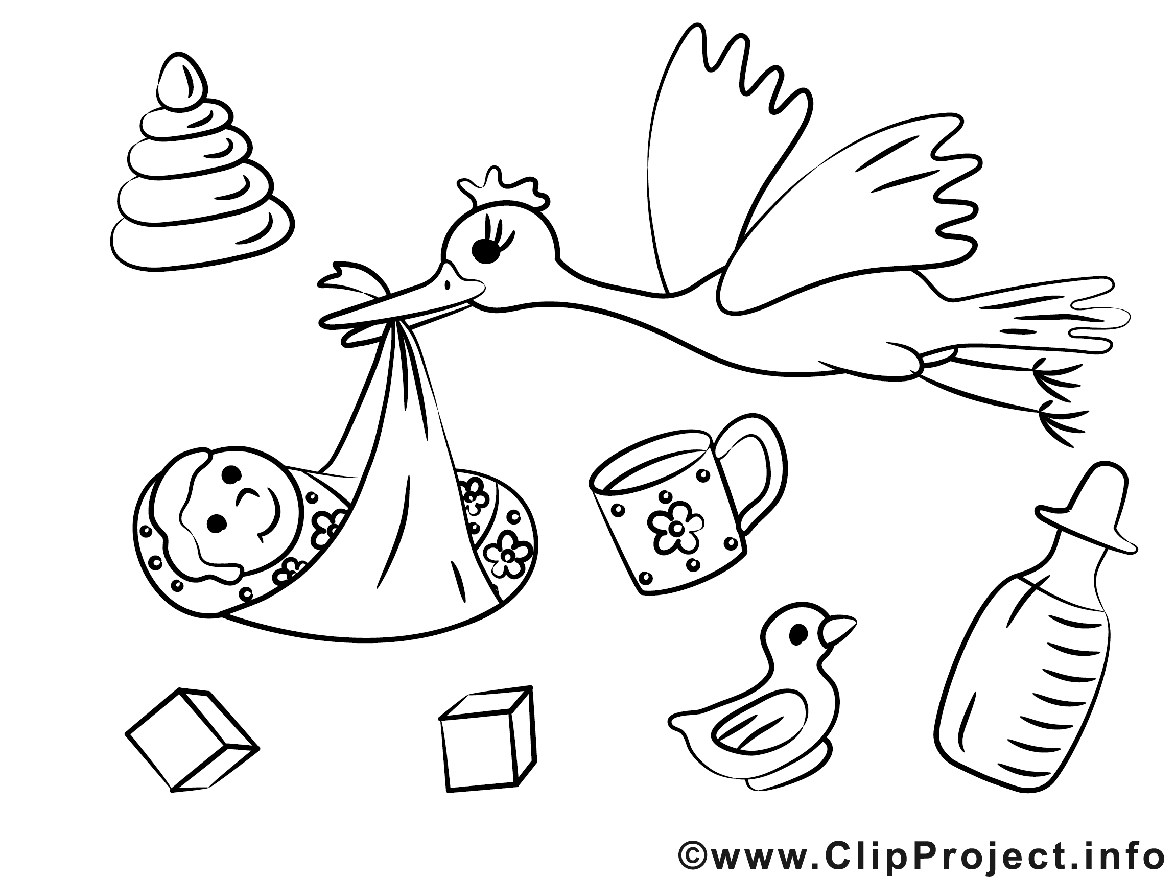 Bébé cliparts illustration coloriage à télécharger Bébé Bébé cliparts illustration coloriage à télécharger Bébé