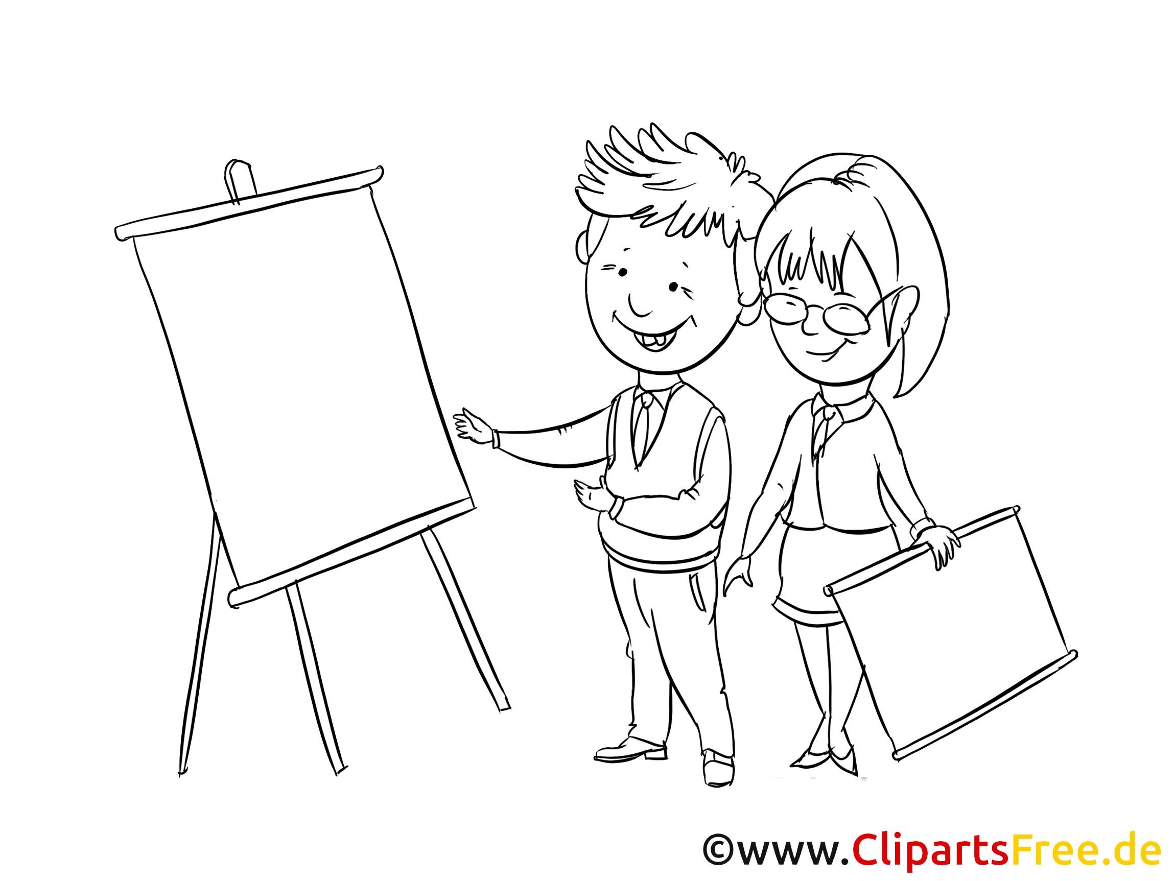 Coloriage clipart bureau dessins gratuits  Bureau coloriages dessin