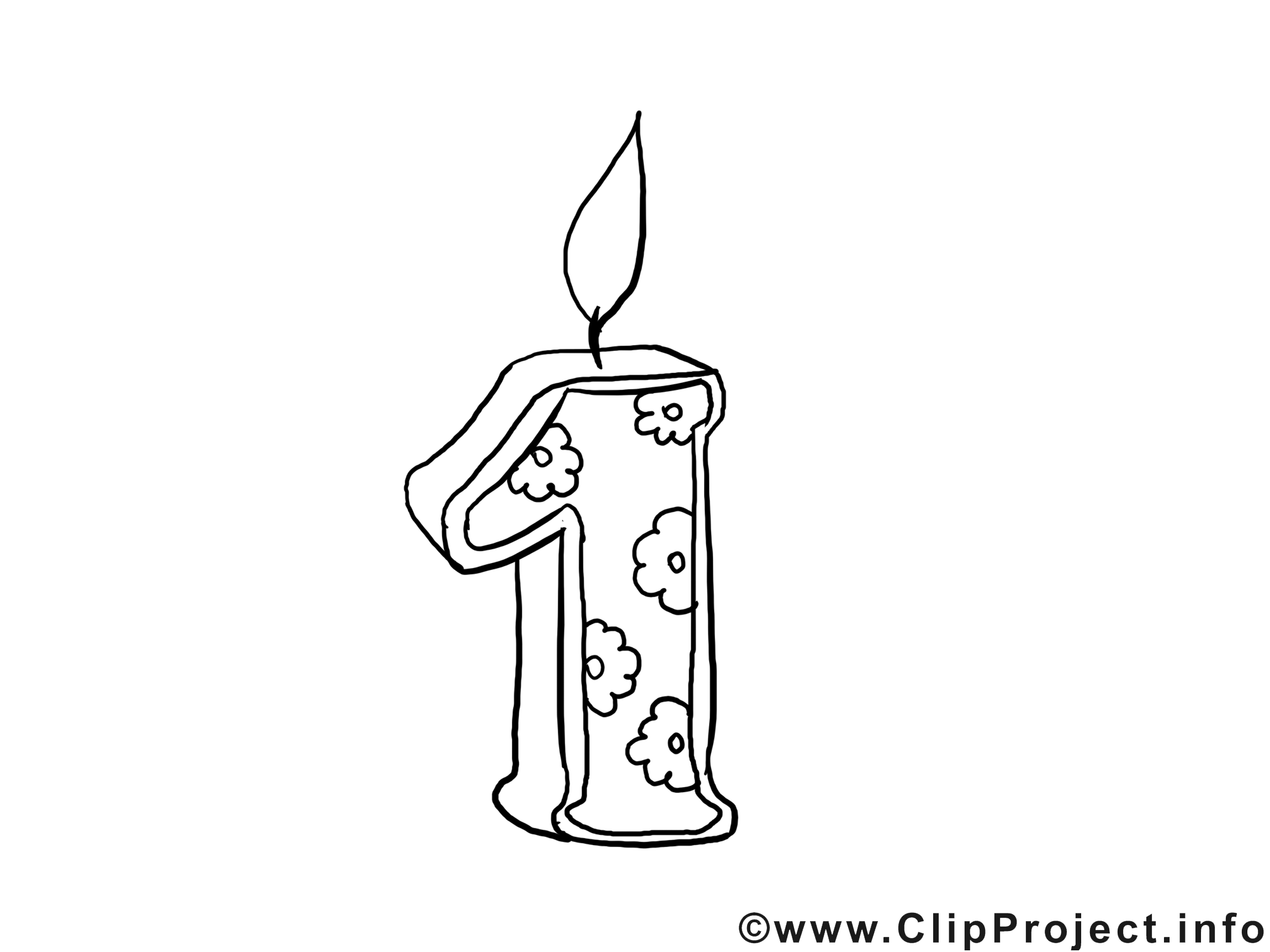 Bougie clipart à imprimer images Divers Pages à colorier dessin