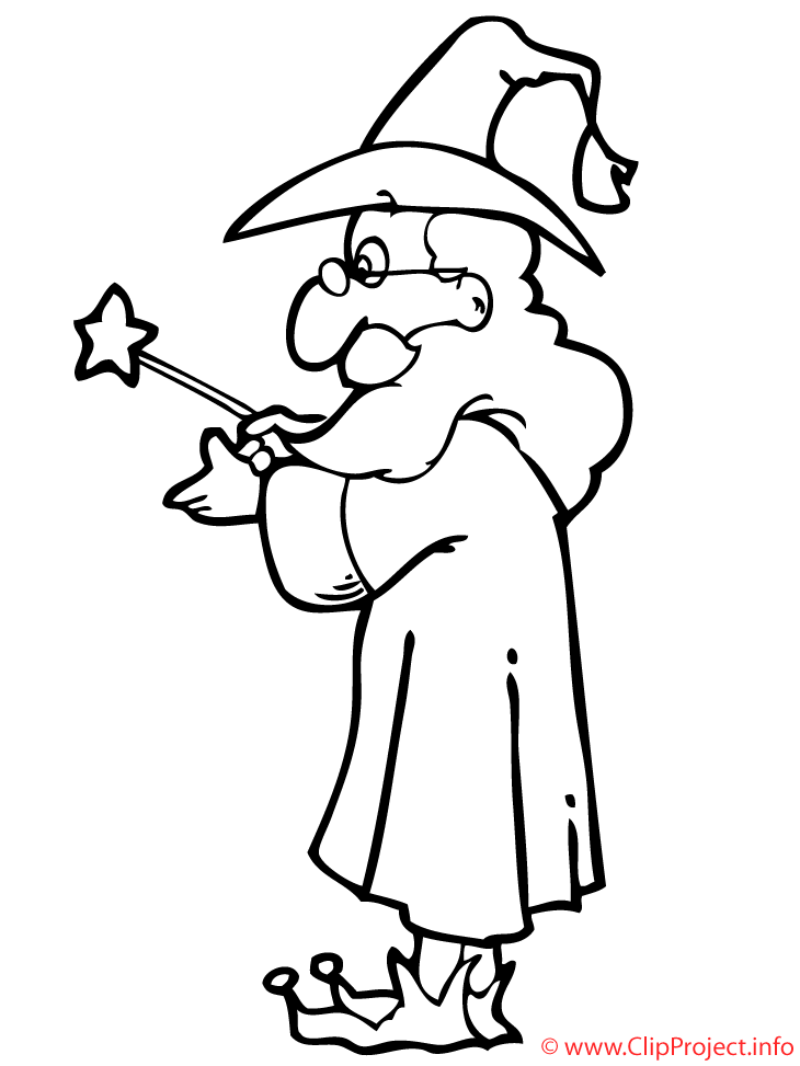 Magicien coloriage  Fable coloriages dessin, picture, image, graphic