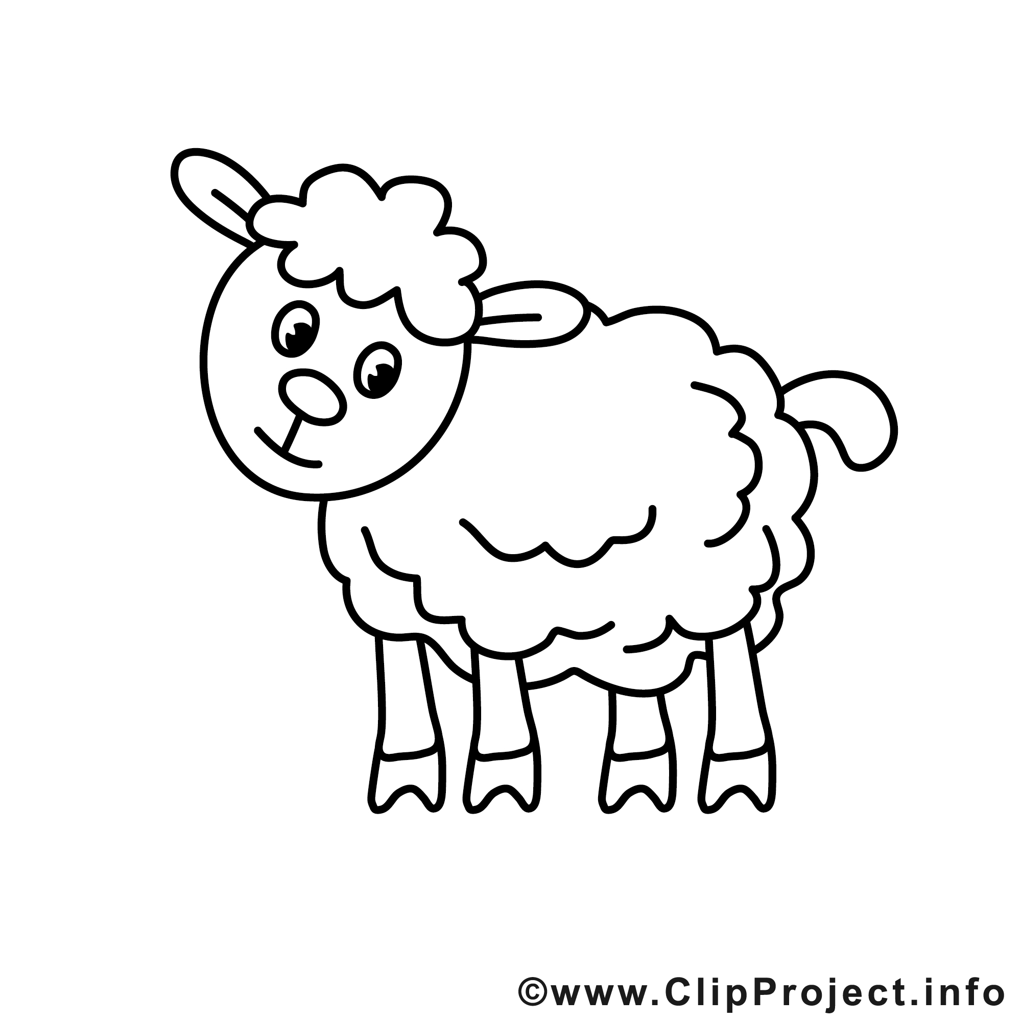 mouton image gratuite  campagne à colorier  ferme