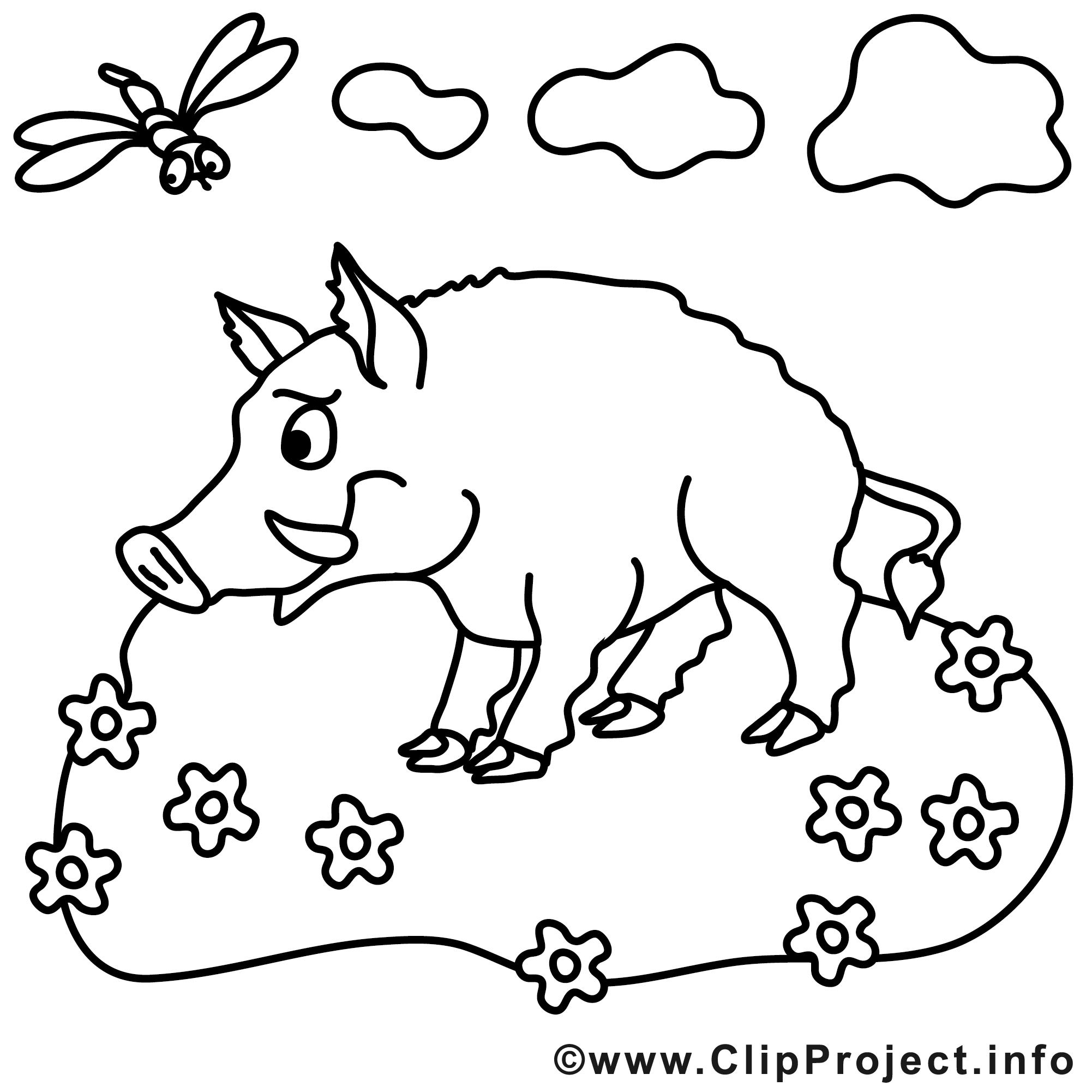 Sanglier Illustration Campagne A Imprimer Ferme Coloriages Dessin Picture Image Graphic Clip Art Telecharger Gratuit