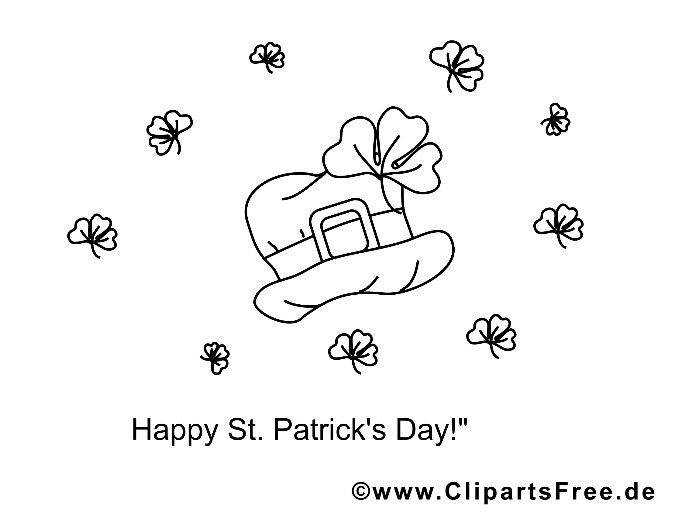 Chapeau image – Coloriage Saint-Patrick illustration - Fête de la Saint ...