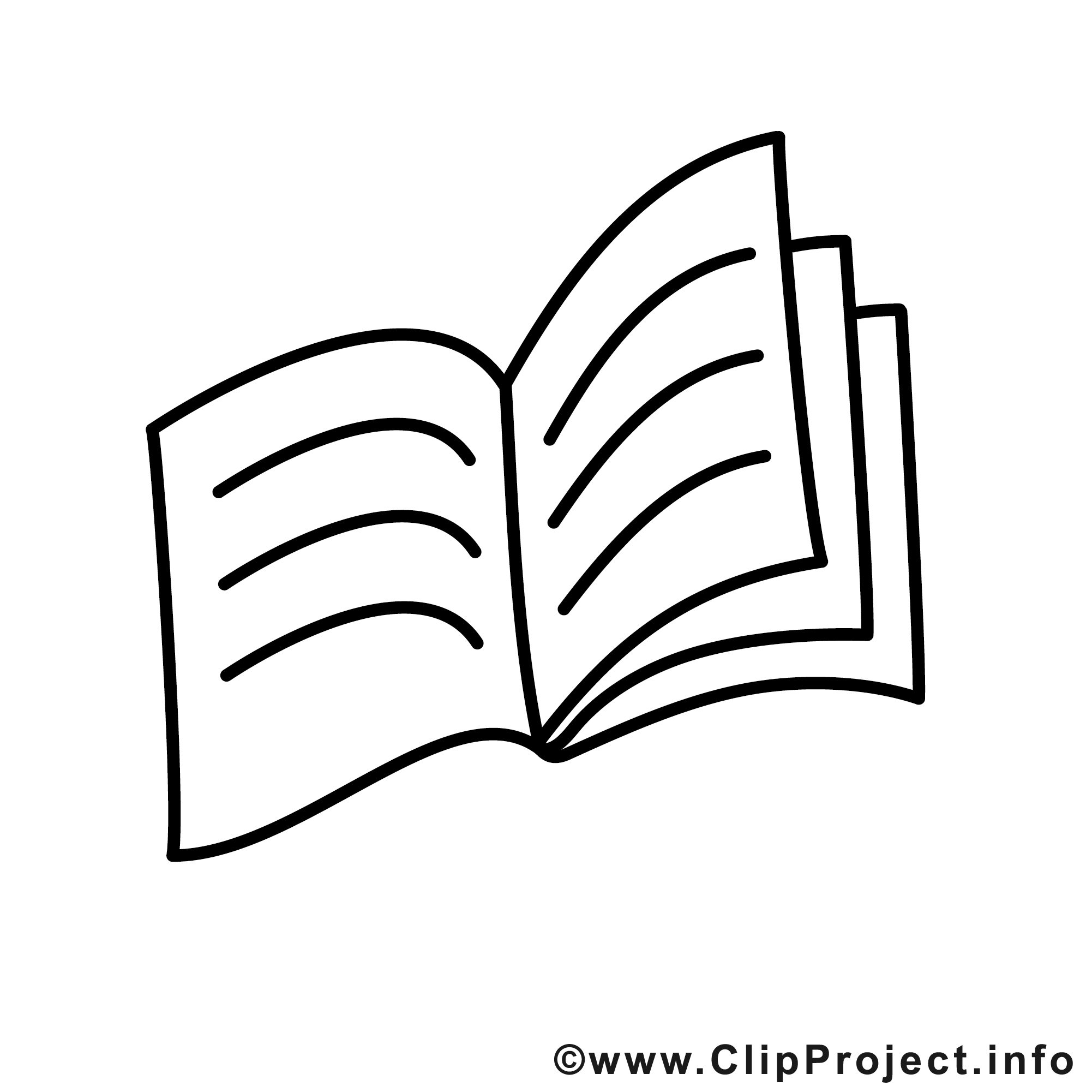 Cahier clipart gratuit – École à colorier - L'école coloriages dessin