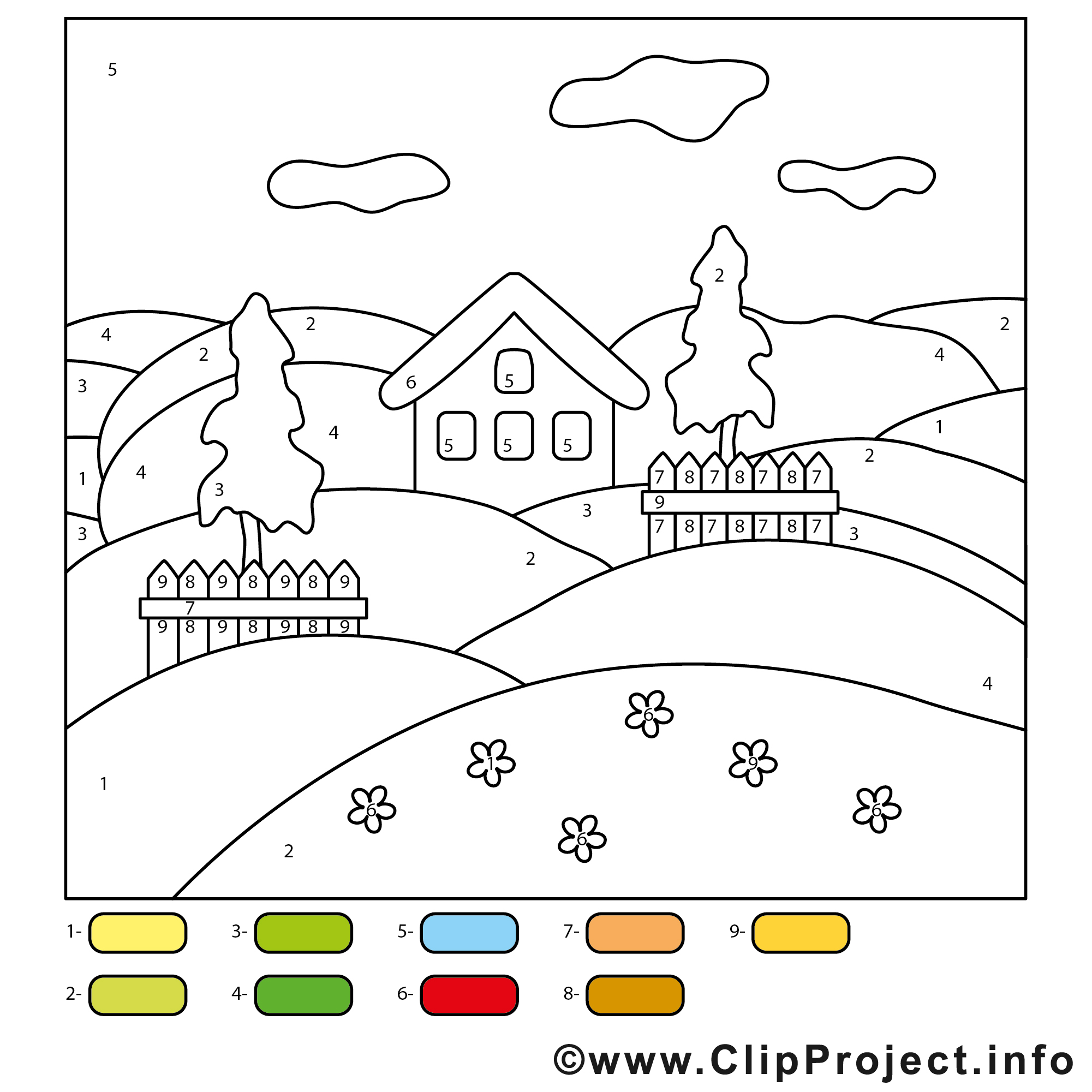 Peinture A Numeros A Imprimer Image Gratuite Magiques Coloriages