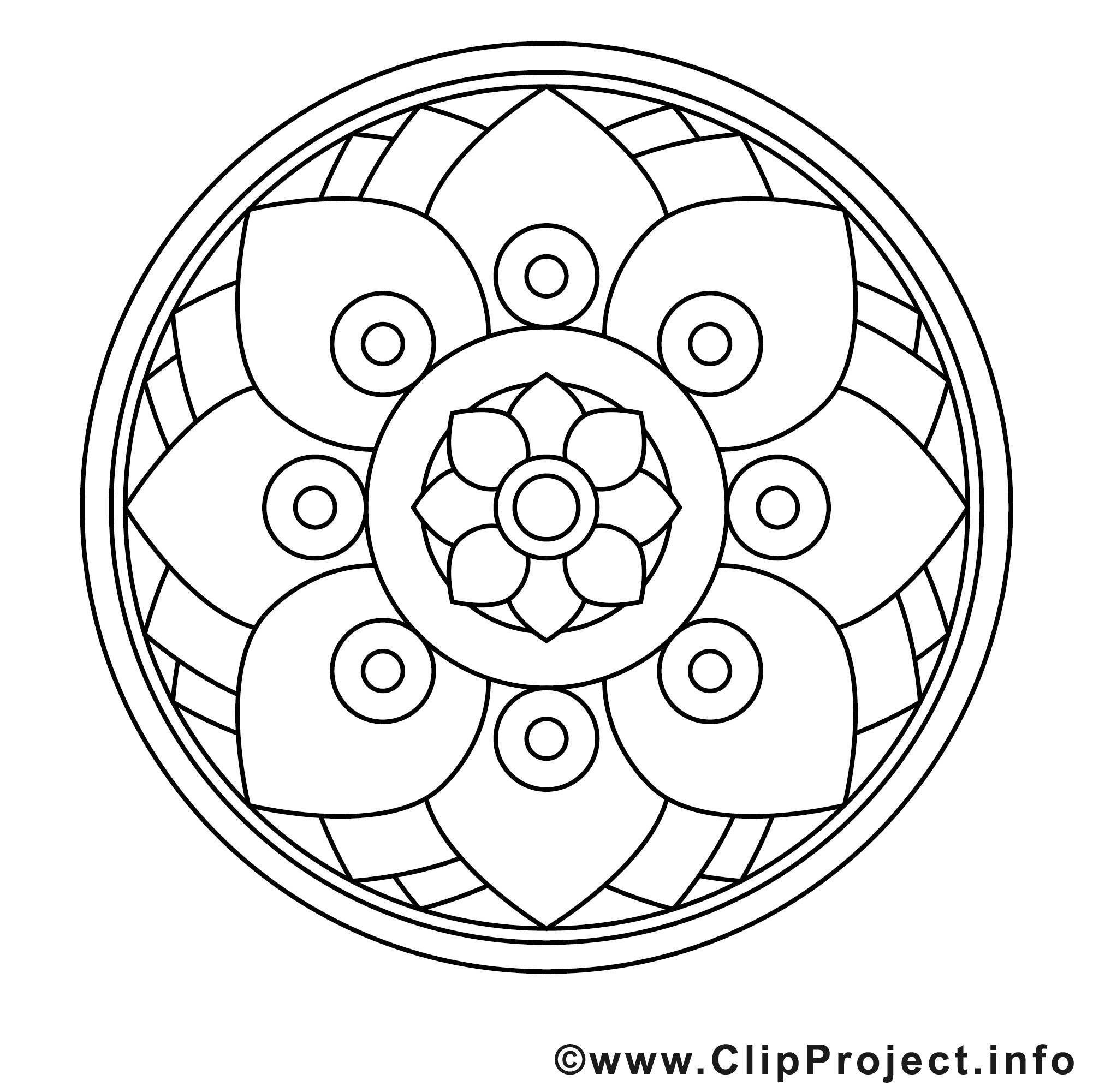 Dessin coloriage mandalas à télécharger - Mandalas coloriages dessin