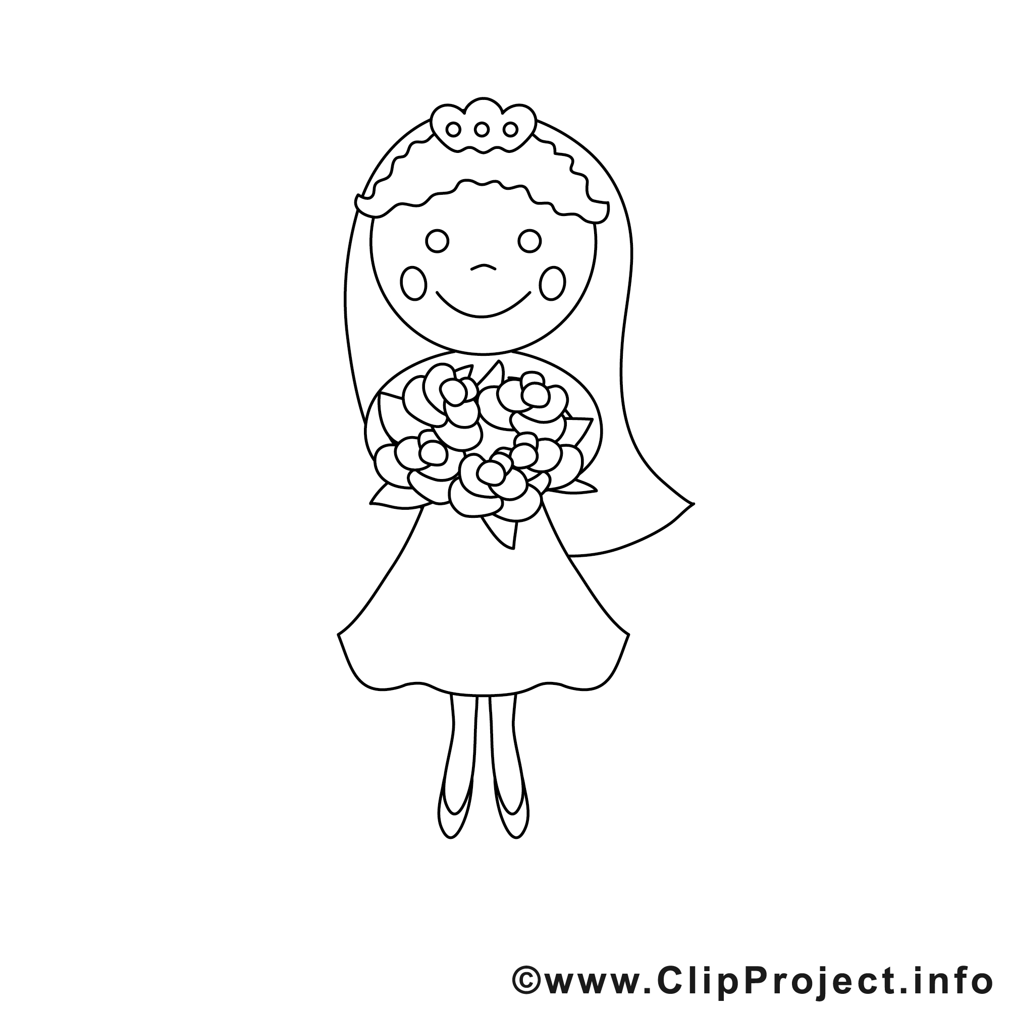 Épouse dessins gratuits - Mariage à colorier - Mariage ...
