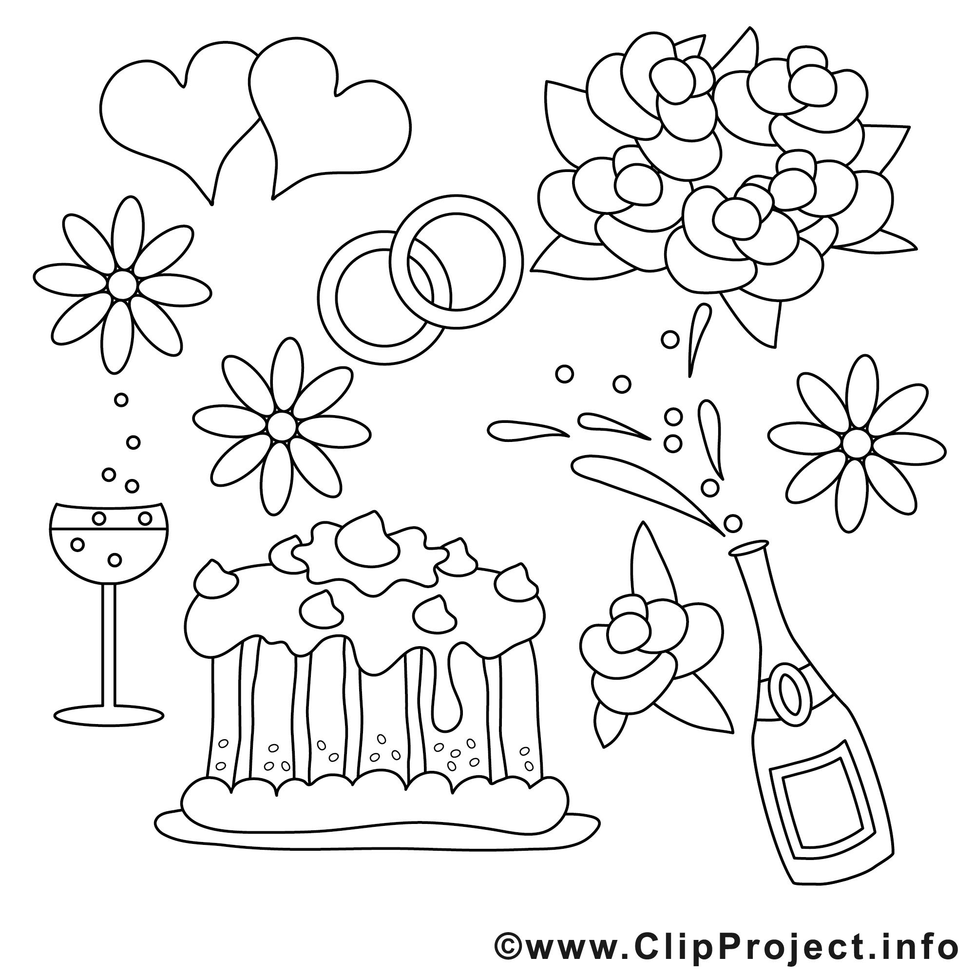 Coloriage Mariage à Imprimer Gratuit Mariage images à colorier image - Mariage coloriages dessin, picture