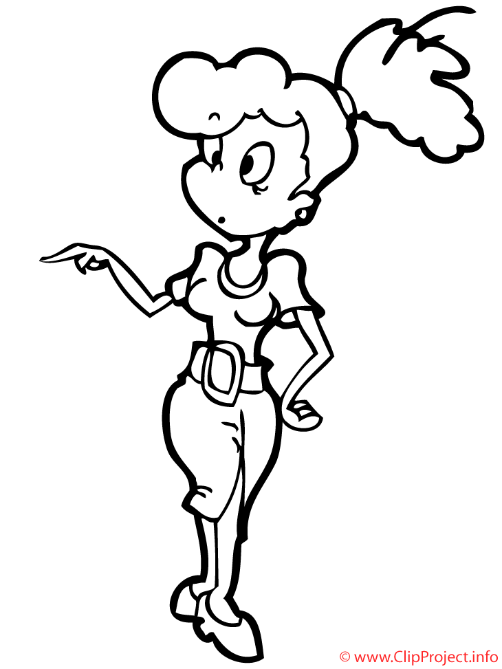 Jeune fille coloriage  Pages à colorier pour les filles dessin