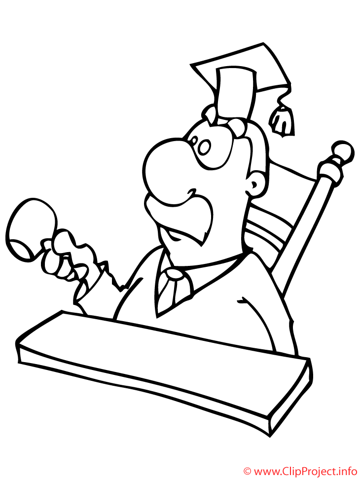Juge coloriage - Professions coloriages dessin, picture, image, graphic