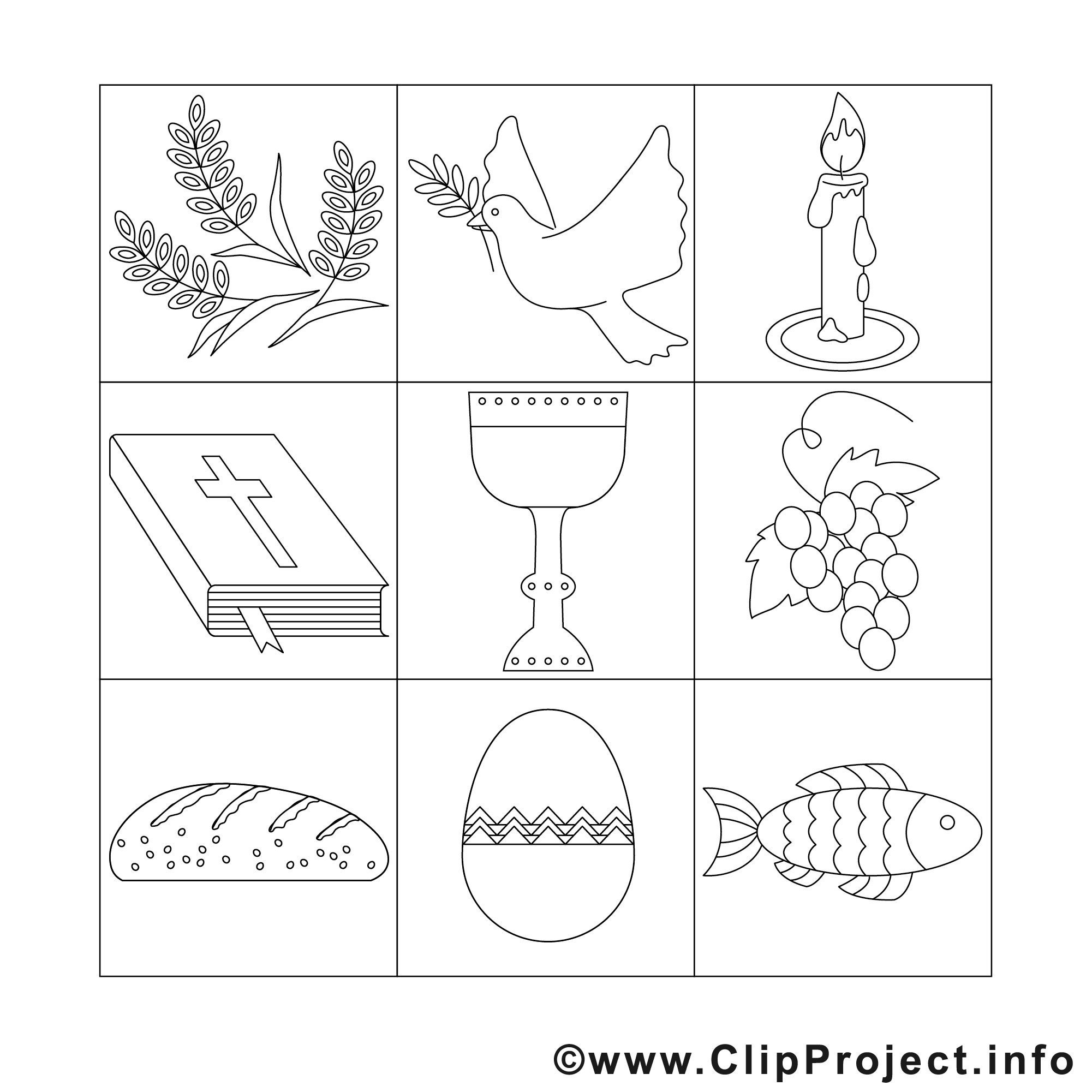 Décoration clipart – Confirmation dessins à colorier - Confirmation