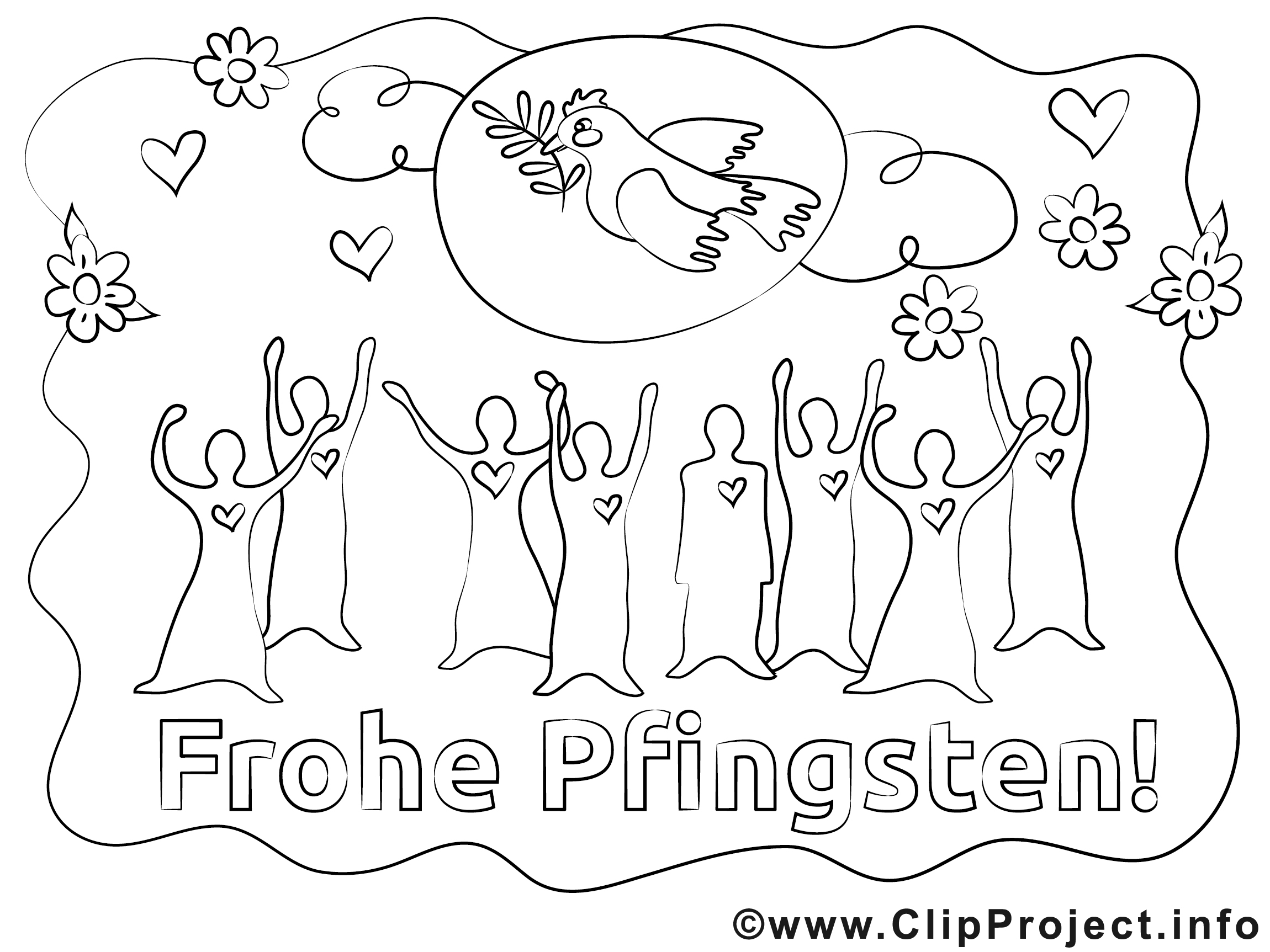 Fete Dessin Gratuit Pentecote A Colorier Pentecote Coloriages