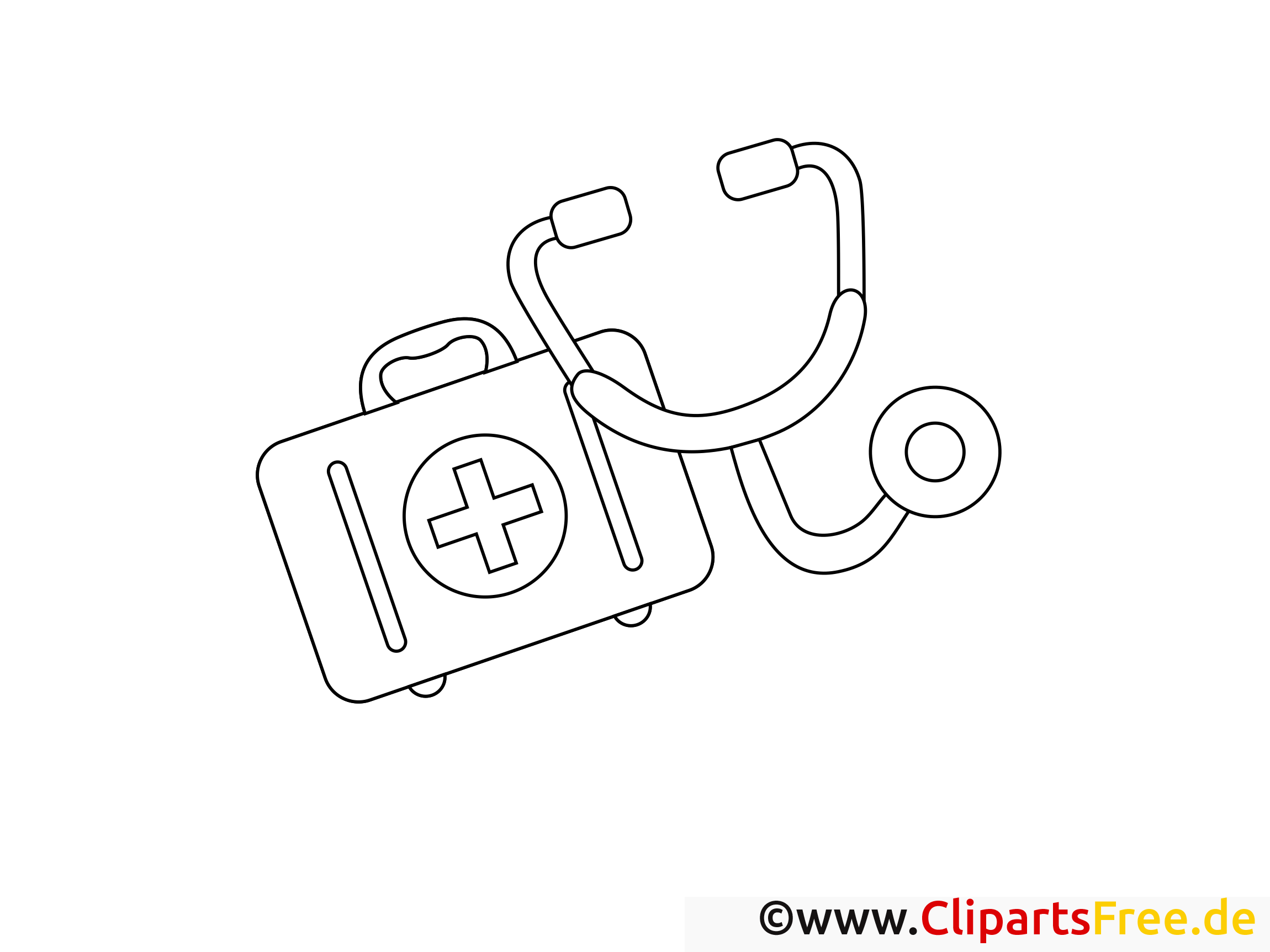 Trousse à pharmacie clip art – Santé à imprimer - Santé coloriages