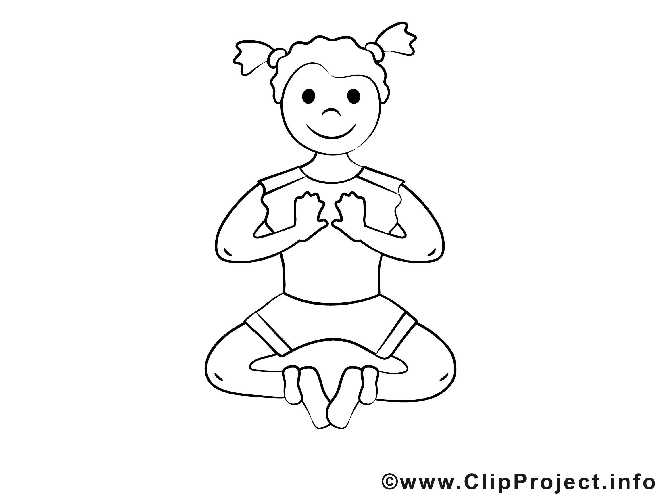 Coloriage yoga sport image à télécharger - Sport coloriages dessin