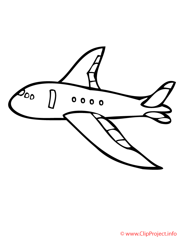 L'avion de ligne de voyageurs coloriage - Transport ...