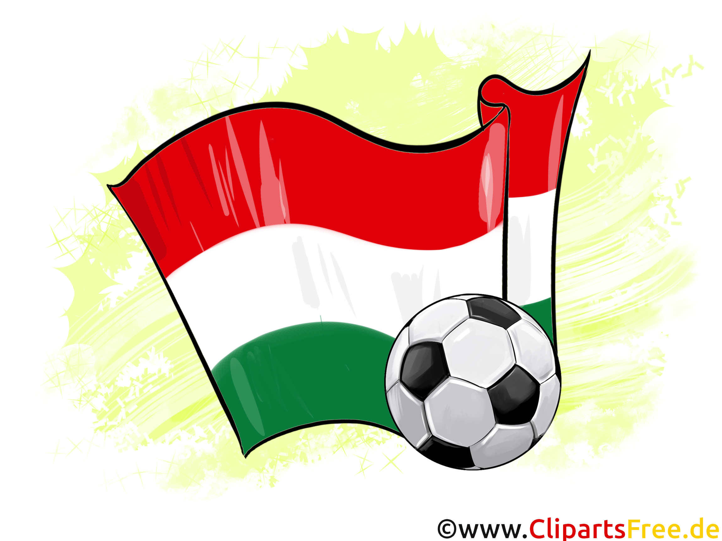 Hongrie Drapeau et Ballon Football gratuit pour ...