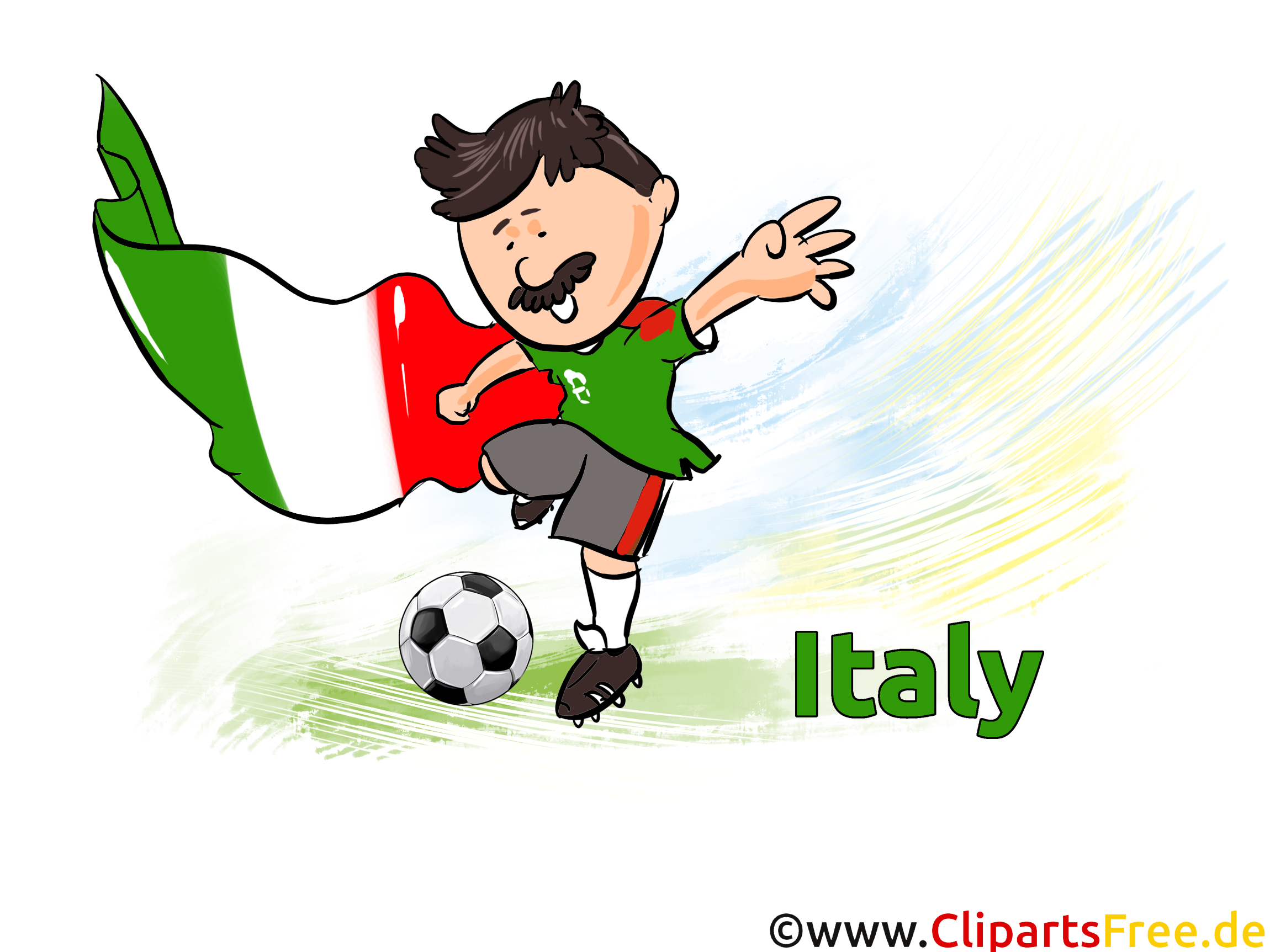 Illustration Italie Soccer gratuitement télécharger - Italie football