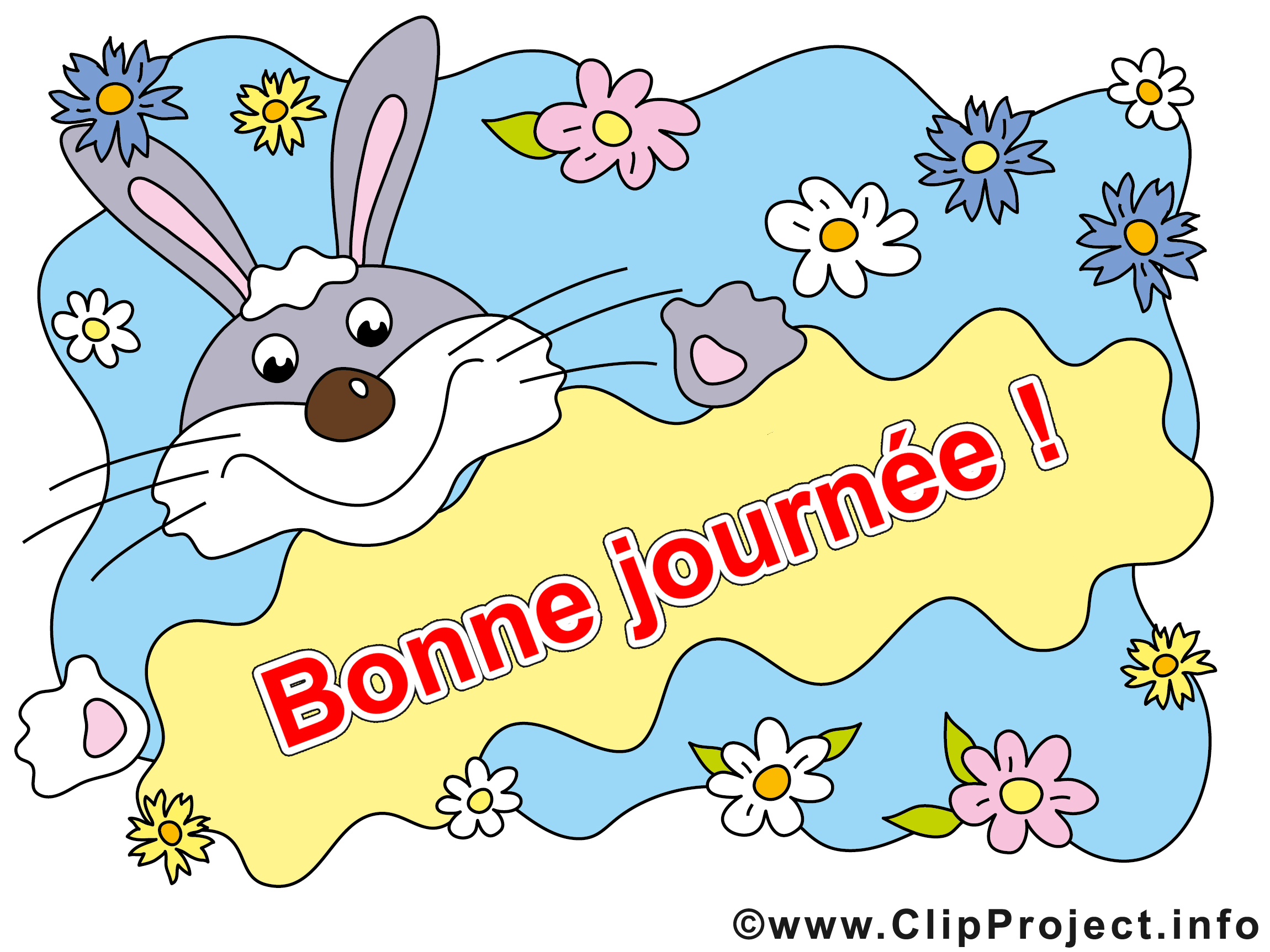 Lapin Illustration Gratuite Bonne Journee Clipart Bonne