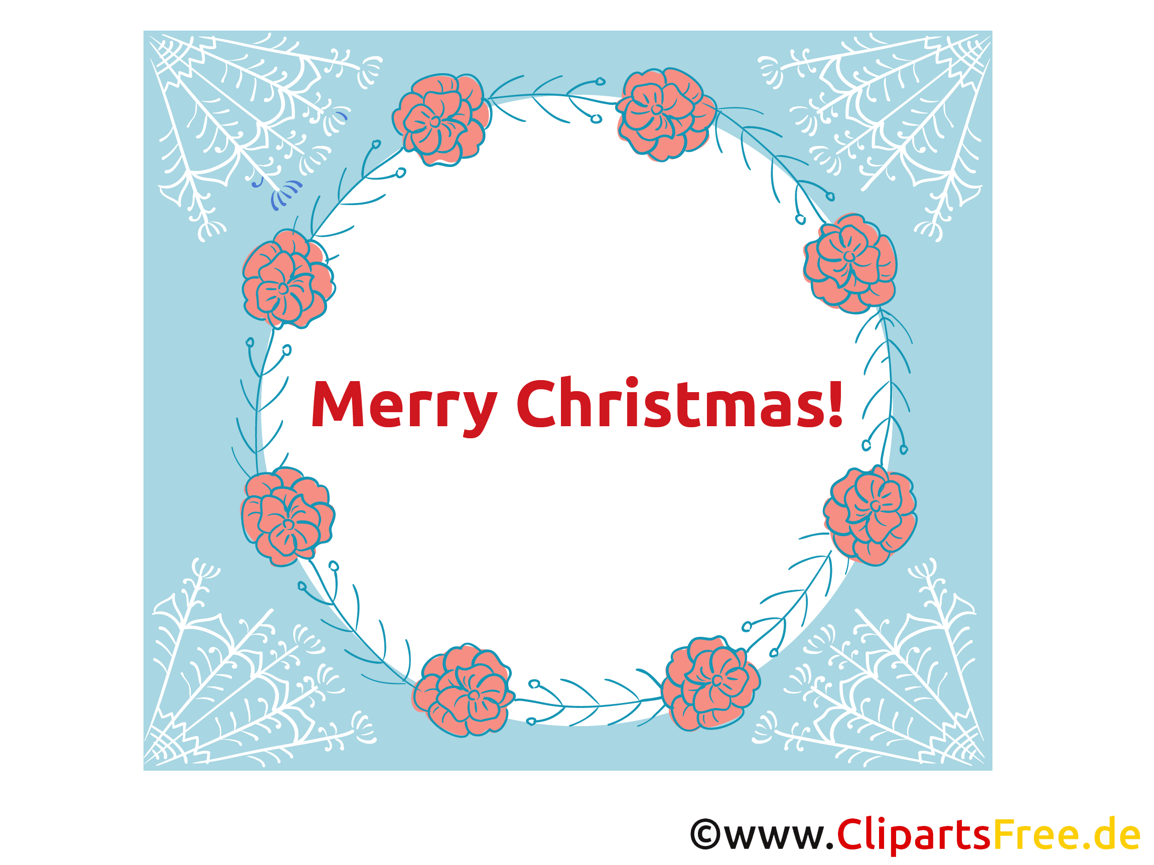 Joyeux Noël Carte de Voeux à télécharger Merry Christmas (Cartes de Noël en anglais) dessin