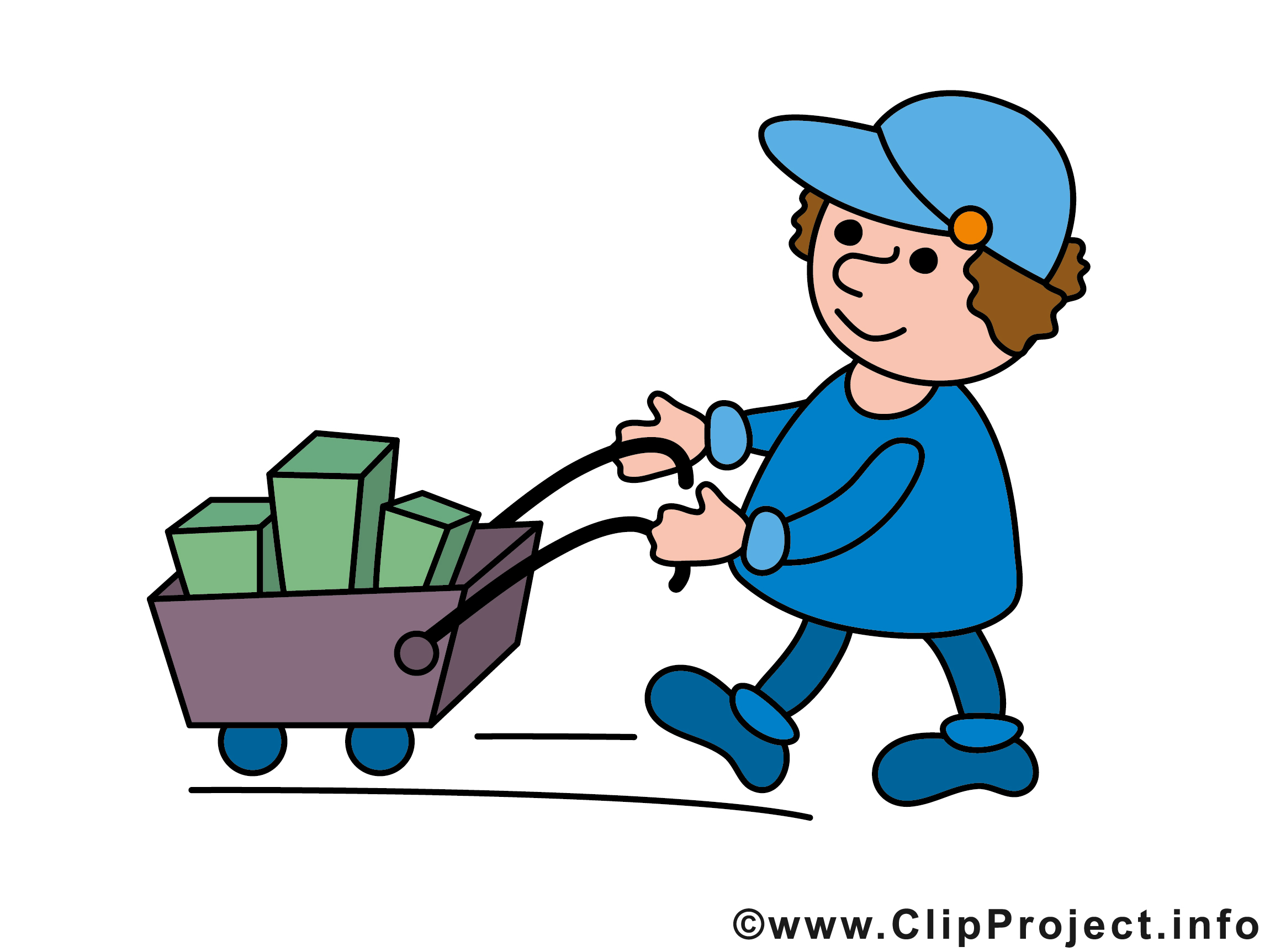 Clip arts gratuits porteur - Métier illustrations - Profession dessin ...