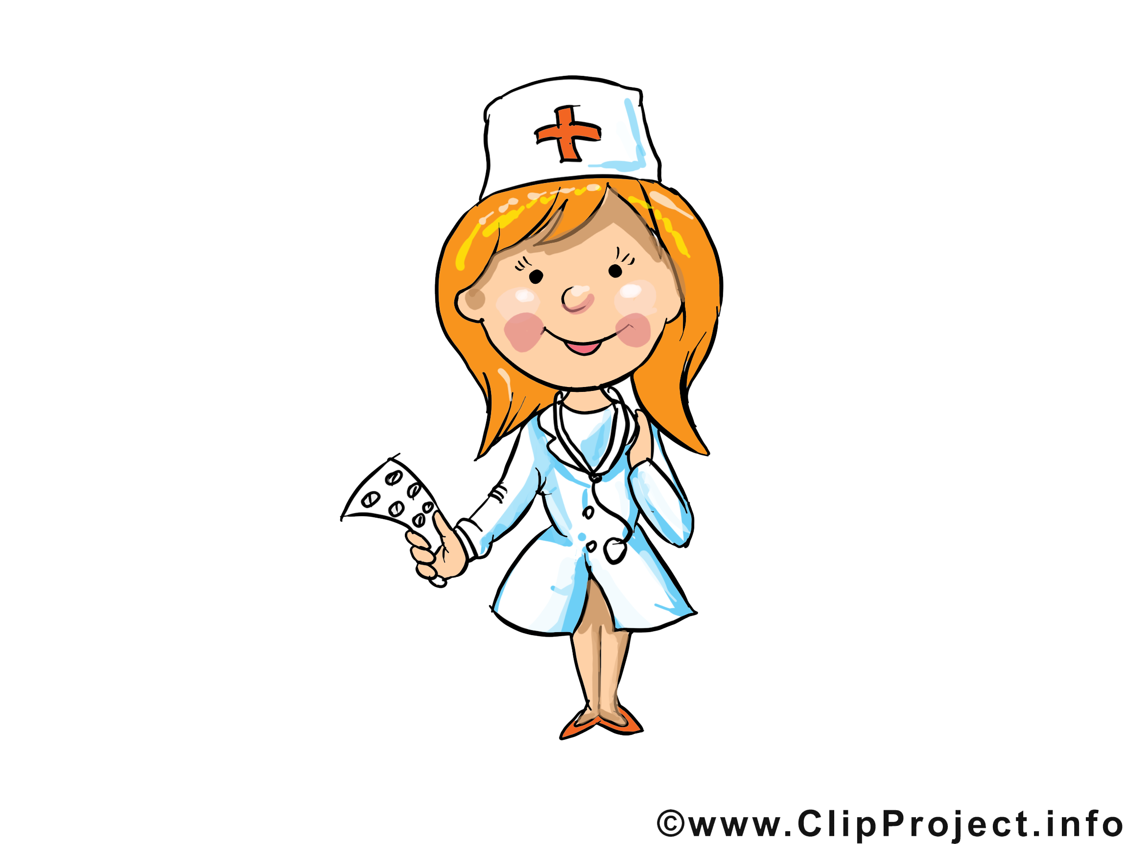 Infirmière clip arts gratuits - Métier illustrations - Profession ...