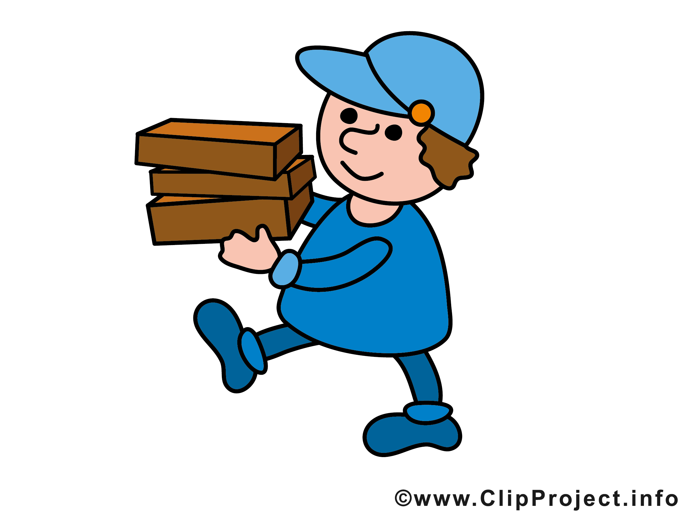 Llivreur de pizza image - Metier clipart - Profession dessin, picture ...