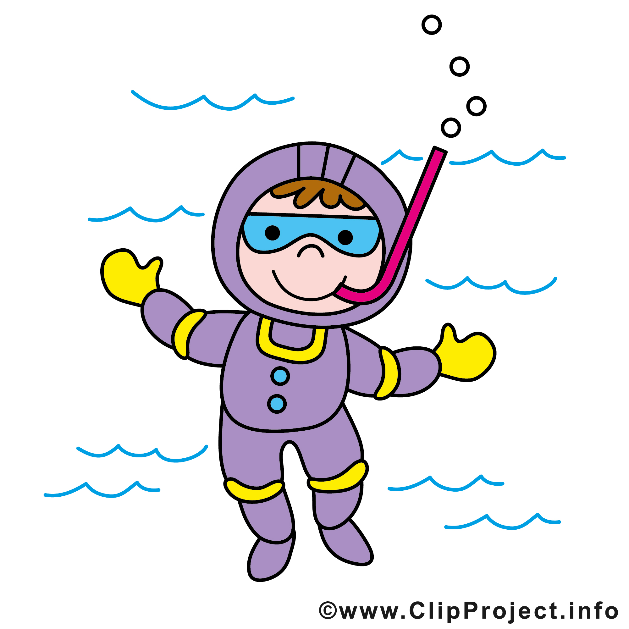 Plongeur dessin gratuit - Métier clip arts gratuits - Profession dessin