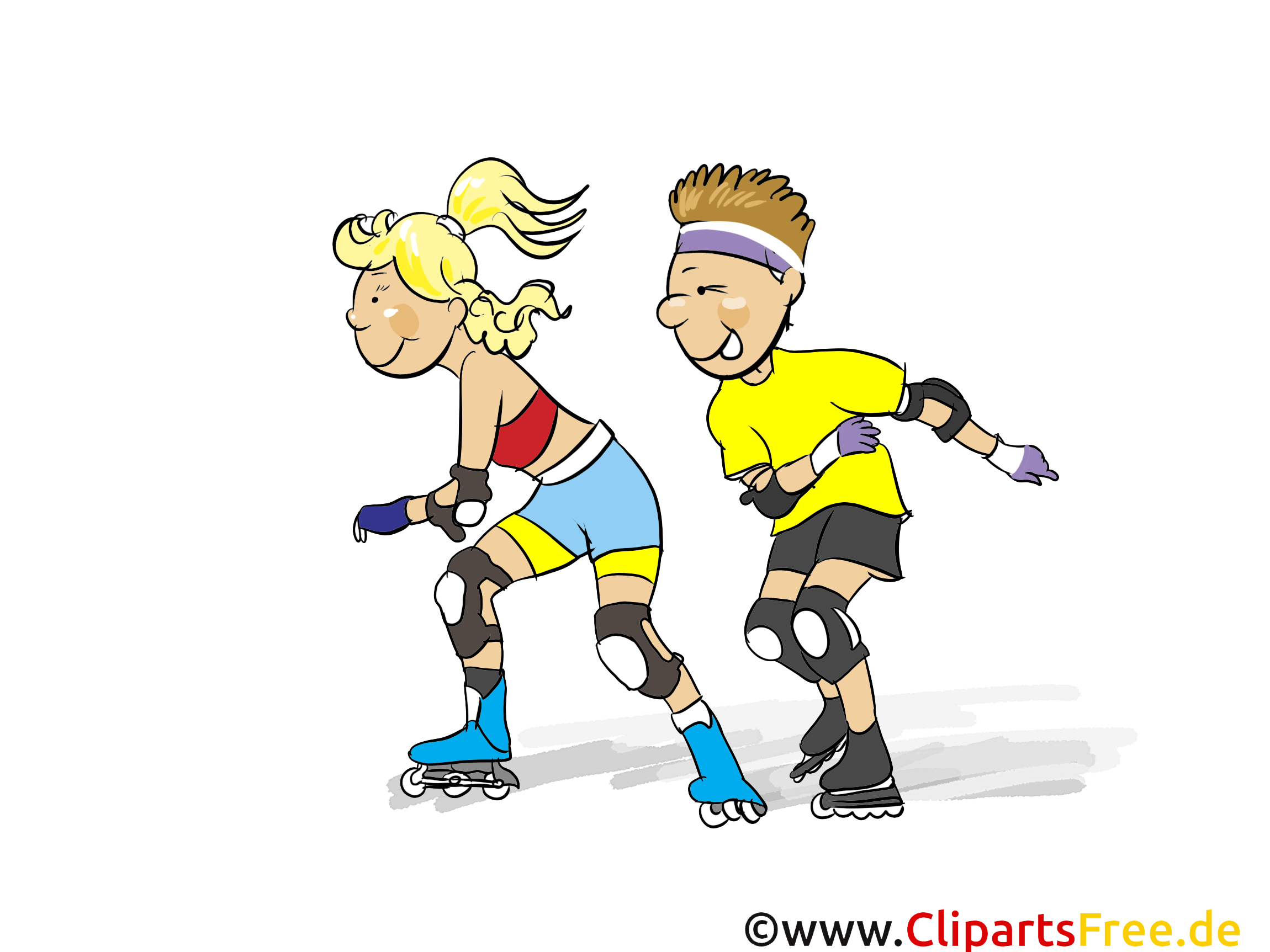 Patins à roulettes illustration - Enfants images - Sport dessin