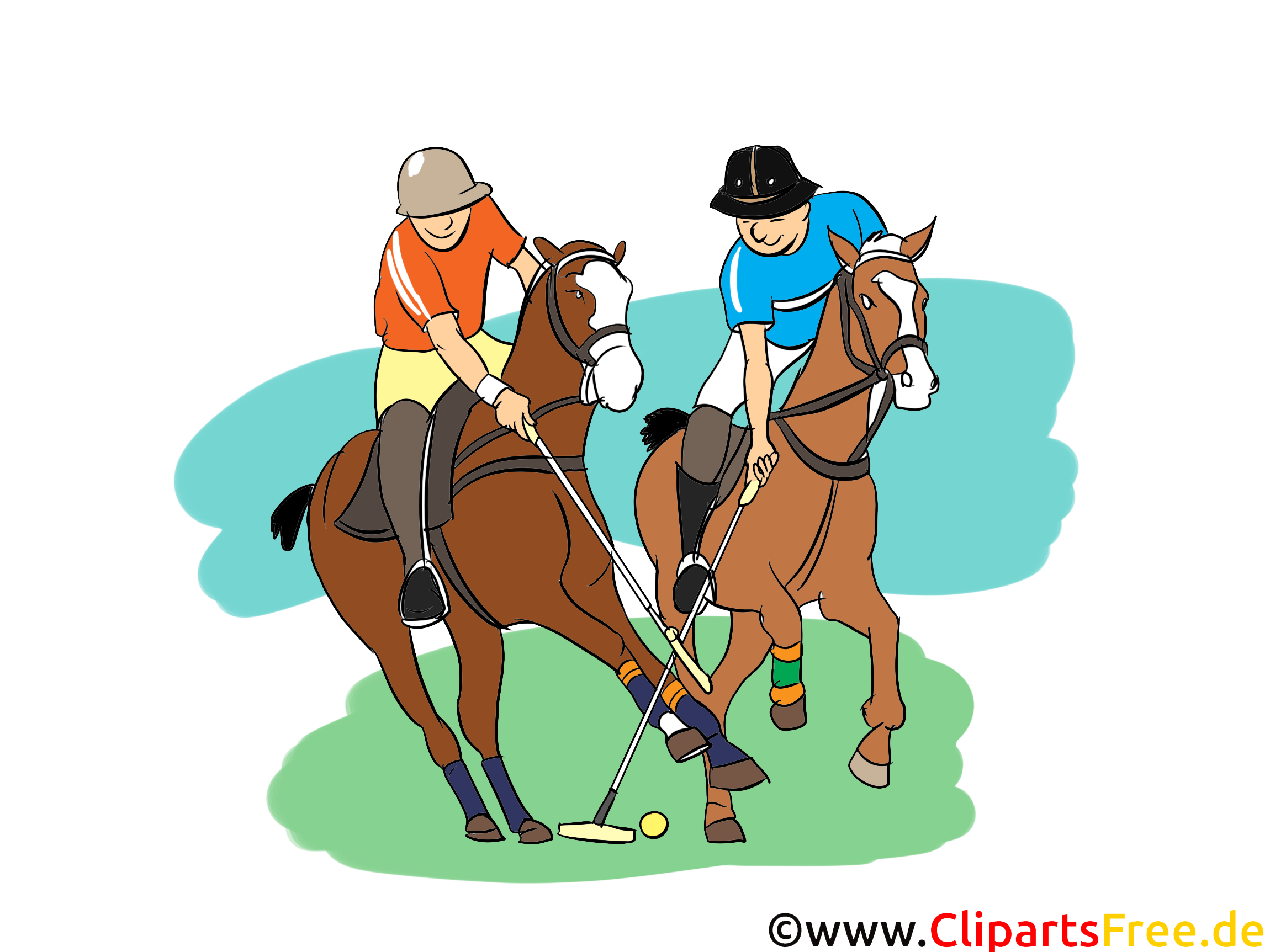 Polo image à télécharger - chevaux clipart - Sport dessin, picture