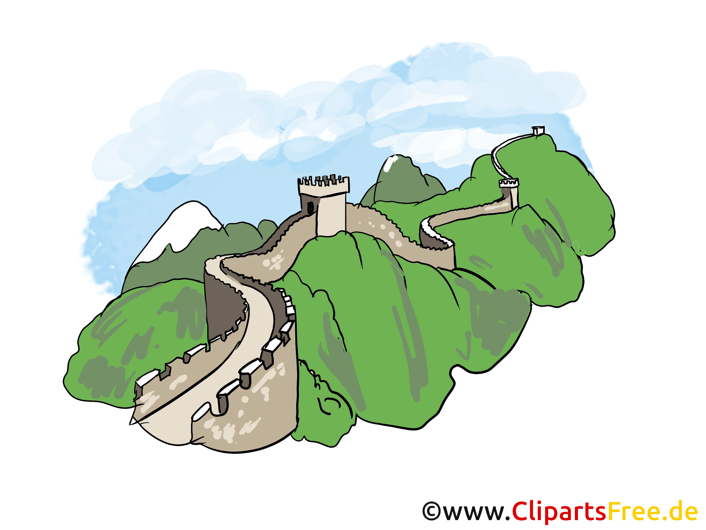 Grande Muraille Clip Art Gratuit Chine T l charger Voyage Dessin 