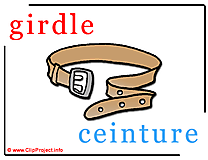 Girdle - ceinture abc image dictionnaire anglais francais