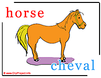 Horse - cheval abc image dictionnaire anglais francais