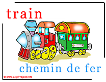 Train - chemin de fer abc image dictionnaire anglais francais