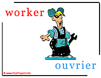 Worker - ouvrier abc image dictionnaire anglais francais