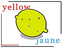 Yellow - jaune abc image dictionnaire anglais francais