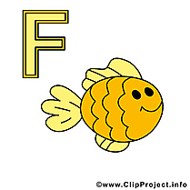 F fisch illustration – Alphabet allemand clipart