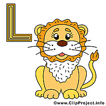 L leo clip art gratuit – Alphabet allemand dessin