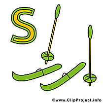 S ski images – Alphabet allemand dessins gratuits